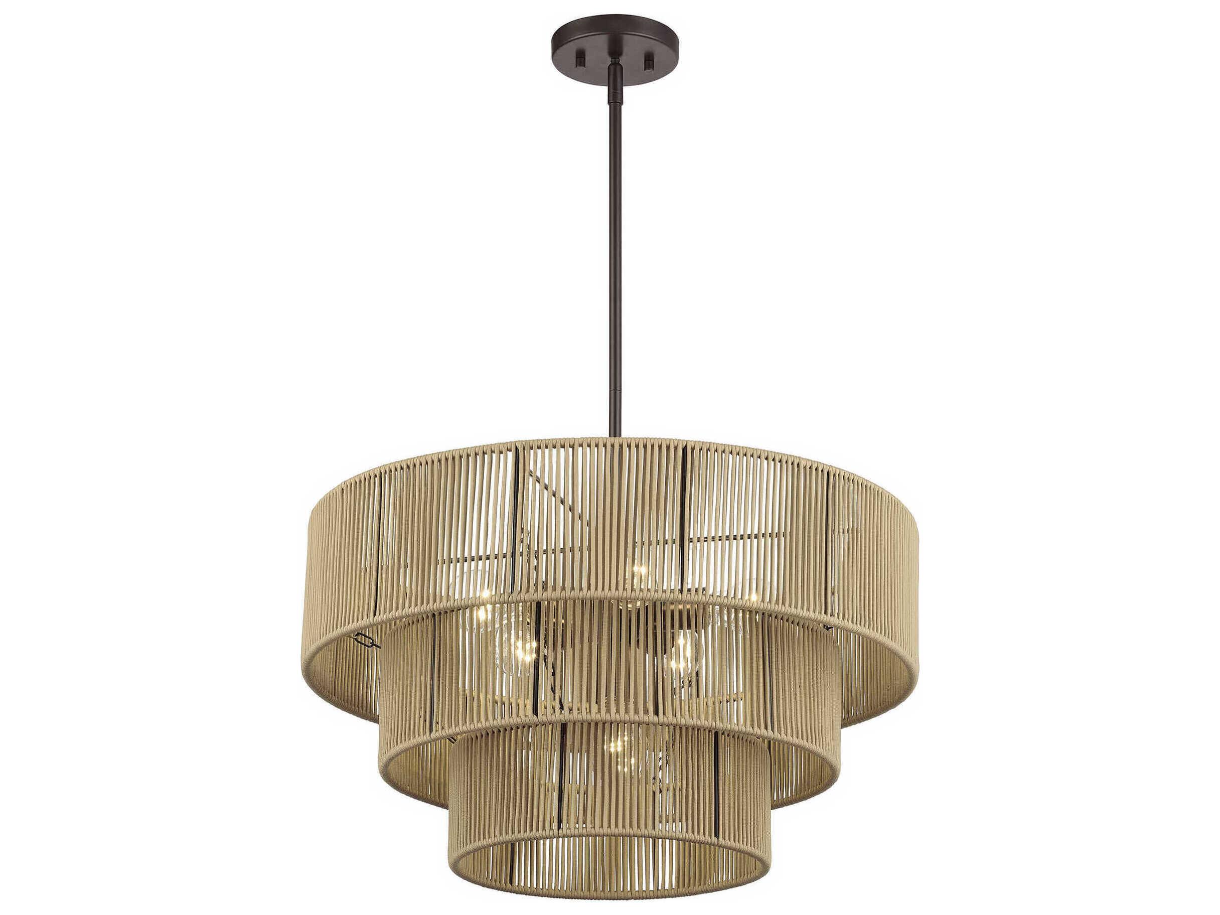 Livex Lighting Acordia 6-Light English Bronze Drum Pendant
