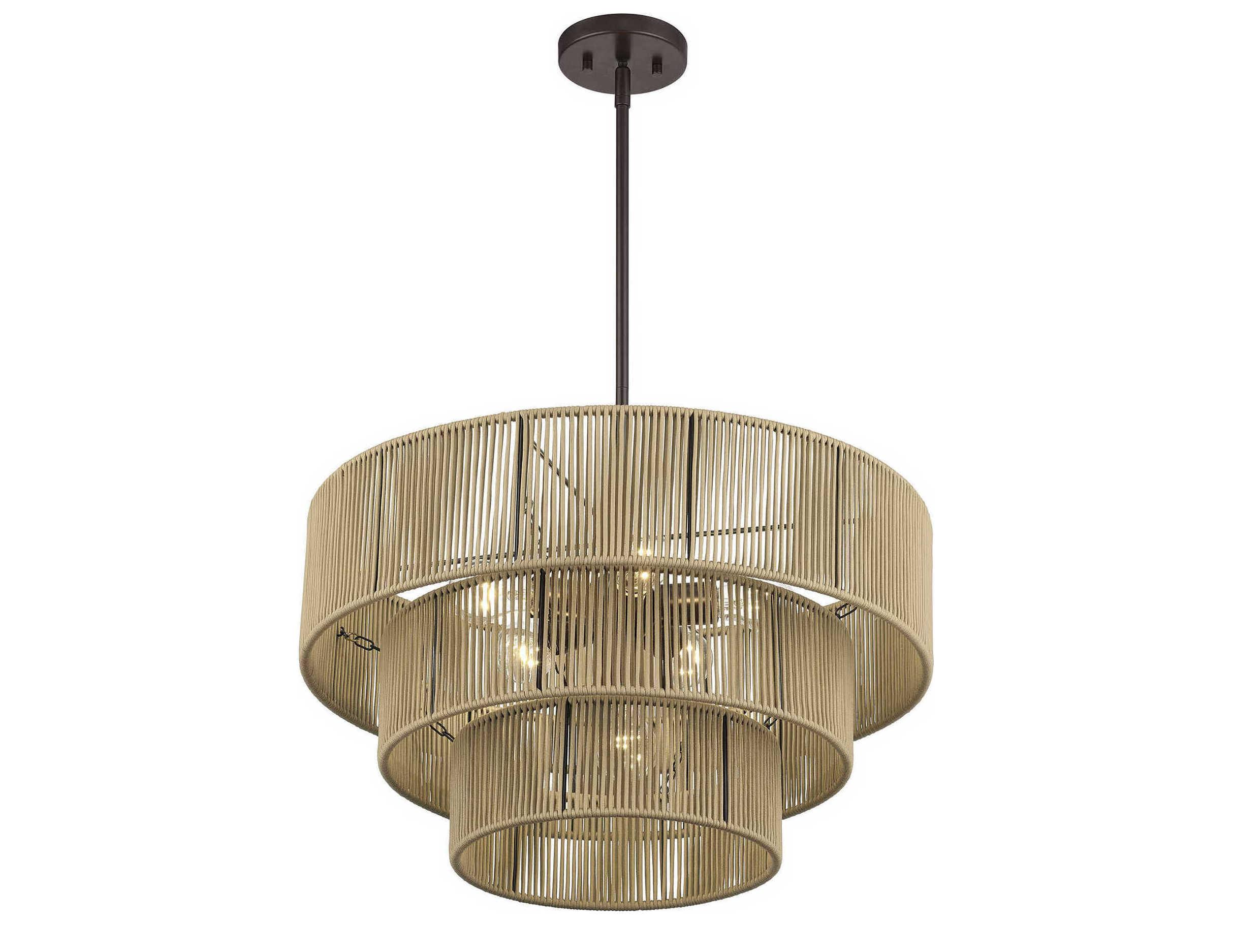 Livex Lighting Acordia 6-Light English Bronze Drum Pendant