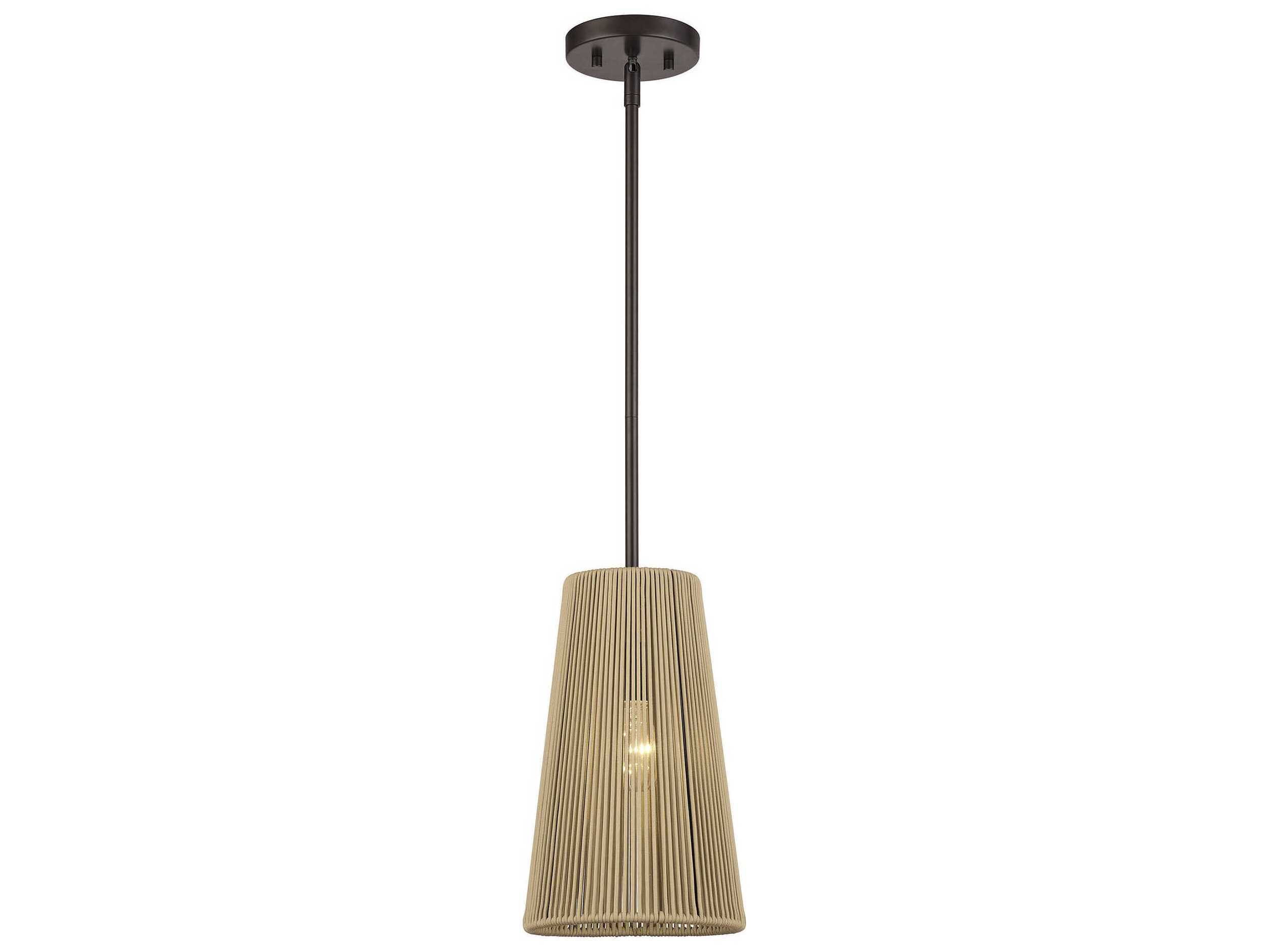 Livex Lighting Florell 1-Light English Bronze Mini Pendant