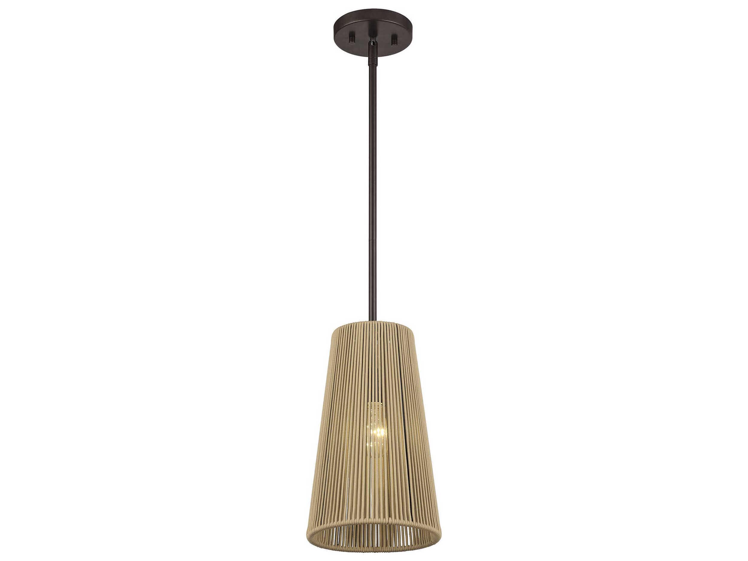 Livex Lighting Florell 1-Light English Bronze Mini Pendant