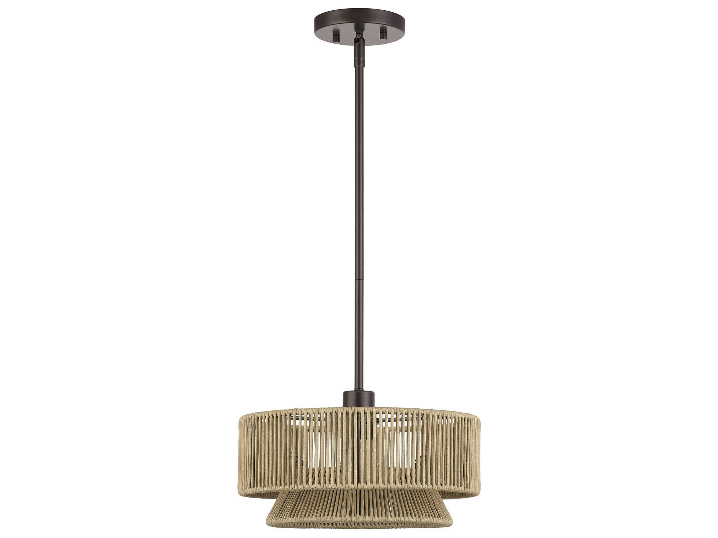 Livex Lighting Florell 1-Light English Bronze Drum Pendant