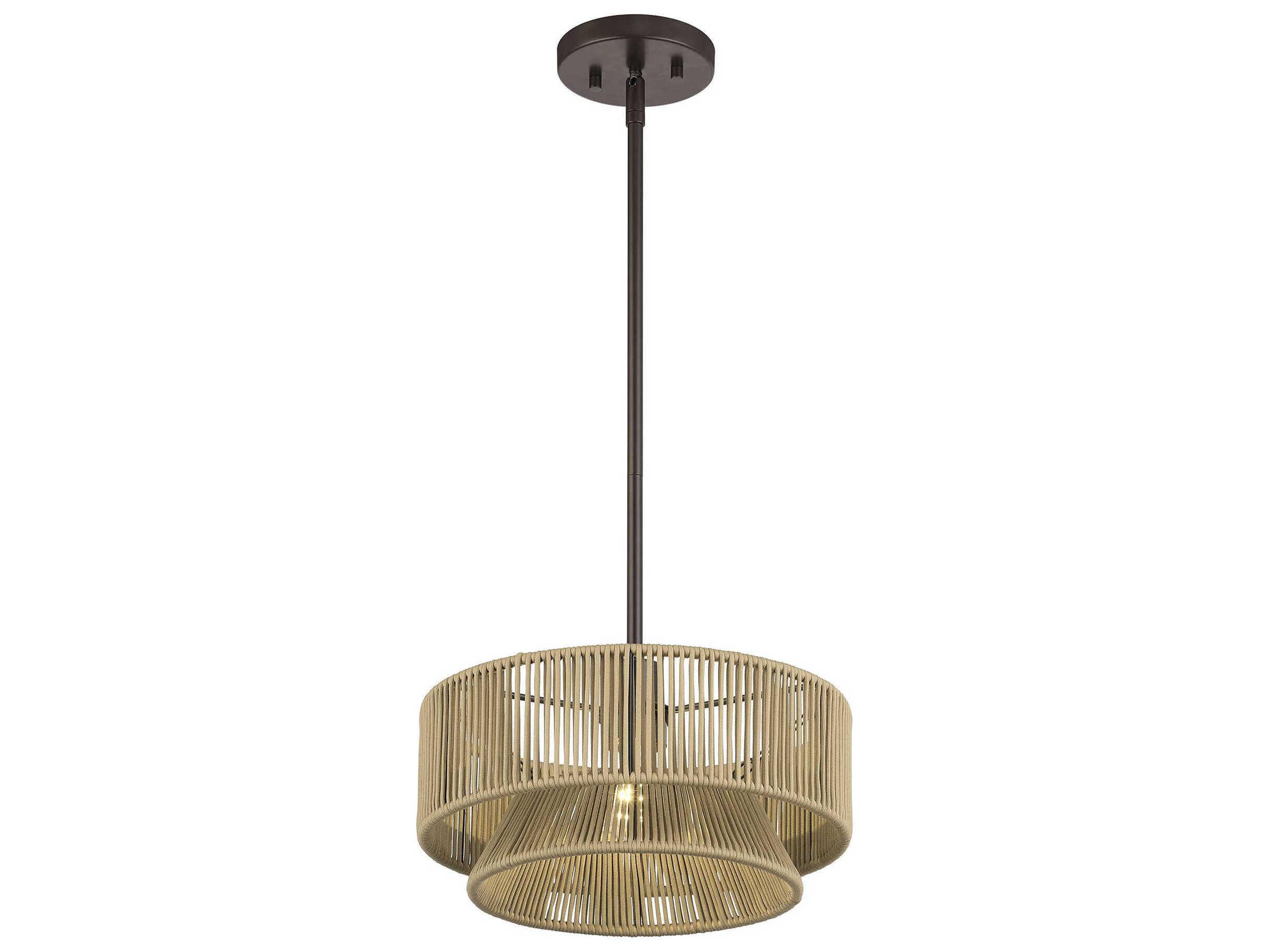 Livex Lighting Florell 1-Light English Bronze Drum Pendant