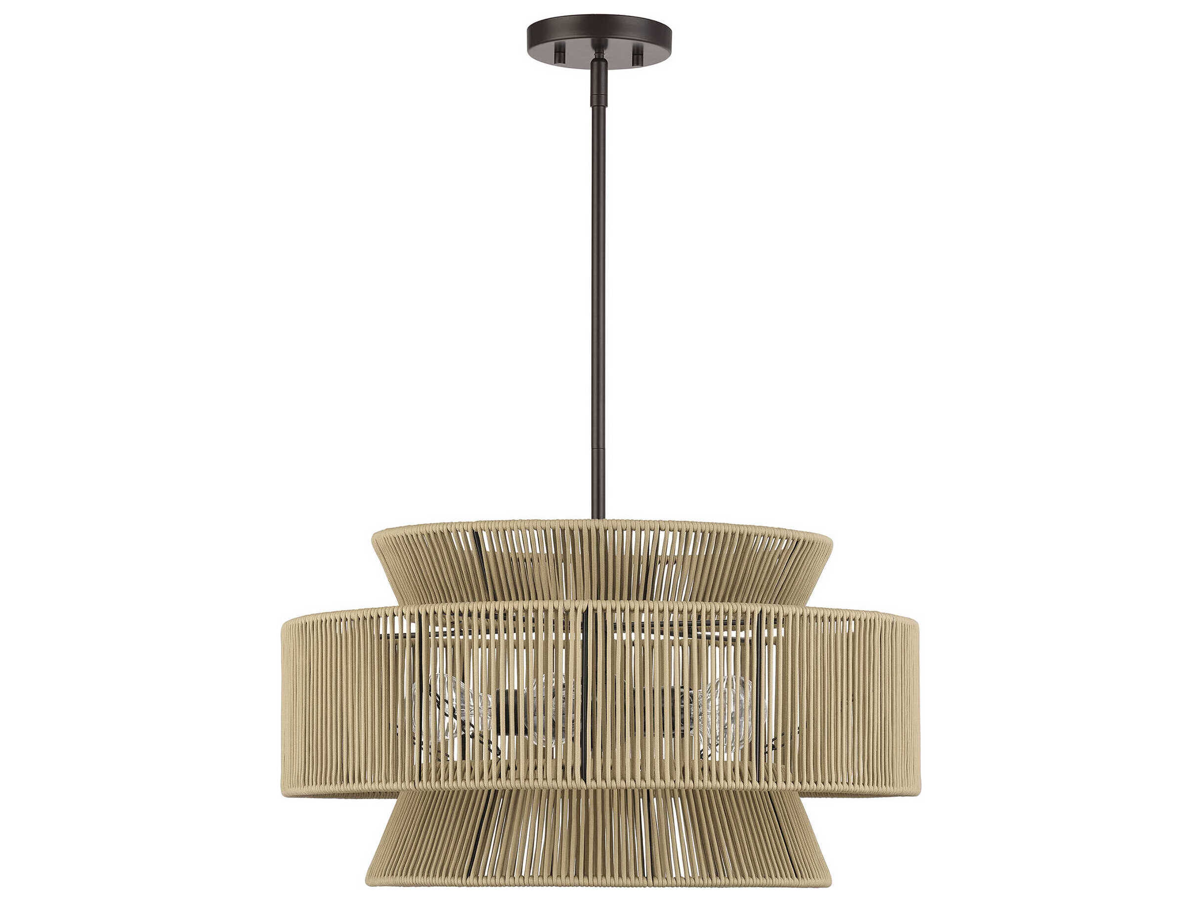 Livex Lighting Florell 5-Light English Bronze Drum Pendant