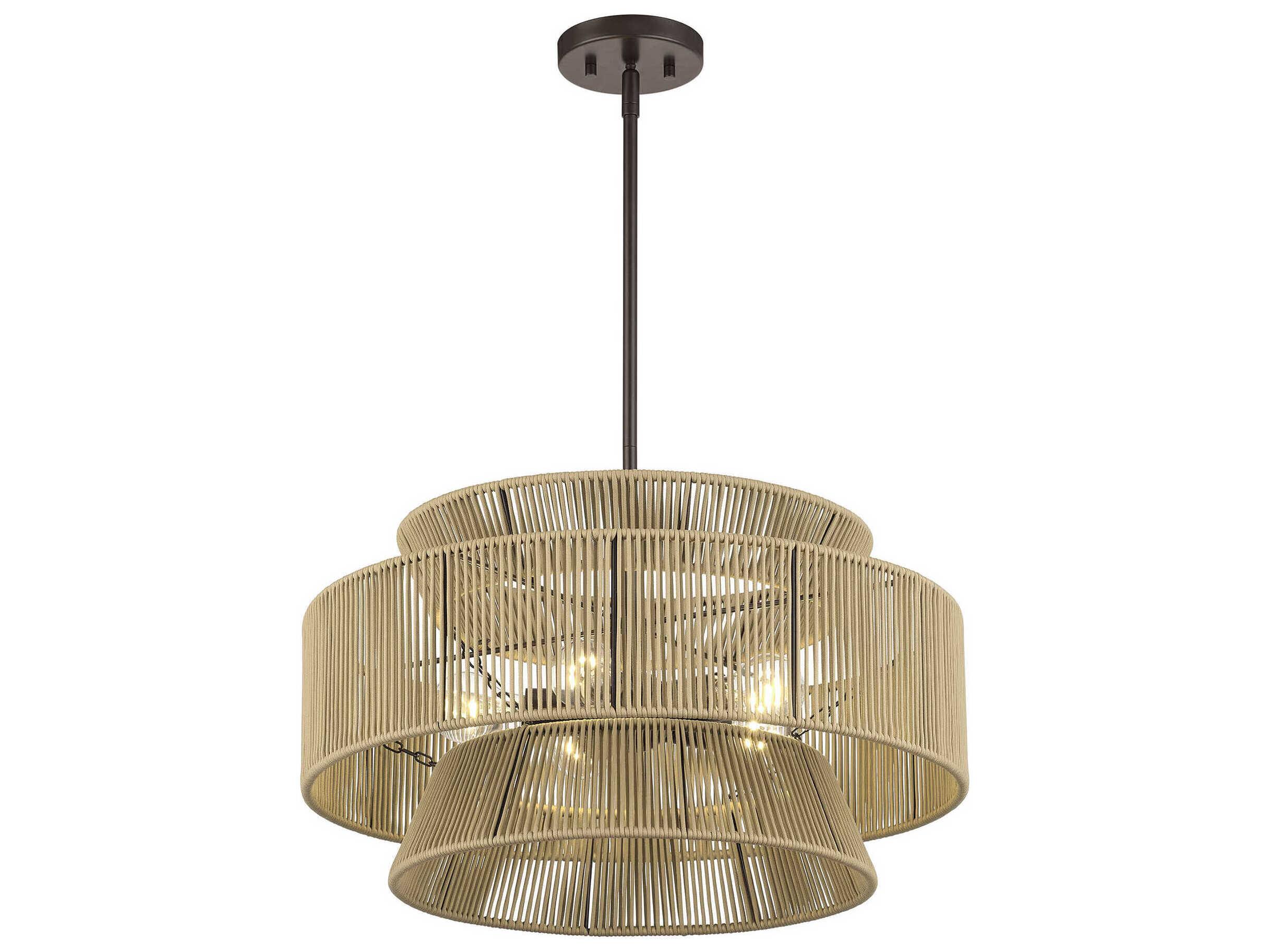 Livex Lighting Florell 5-Light English Bronze Drum Pendant
