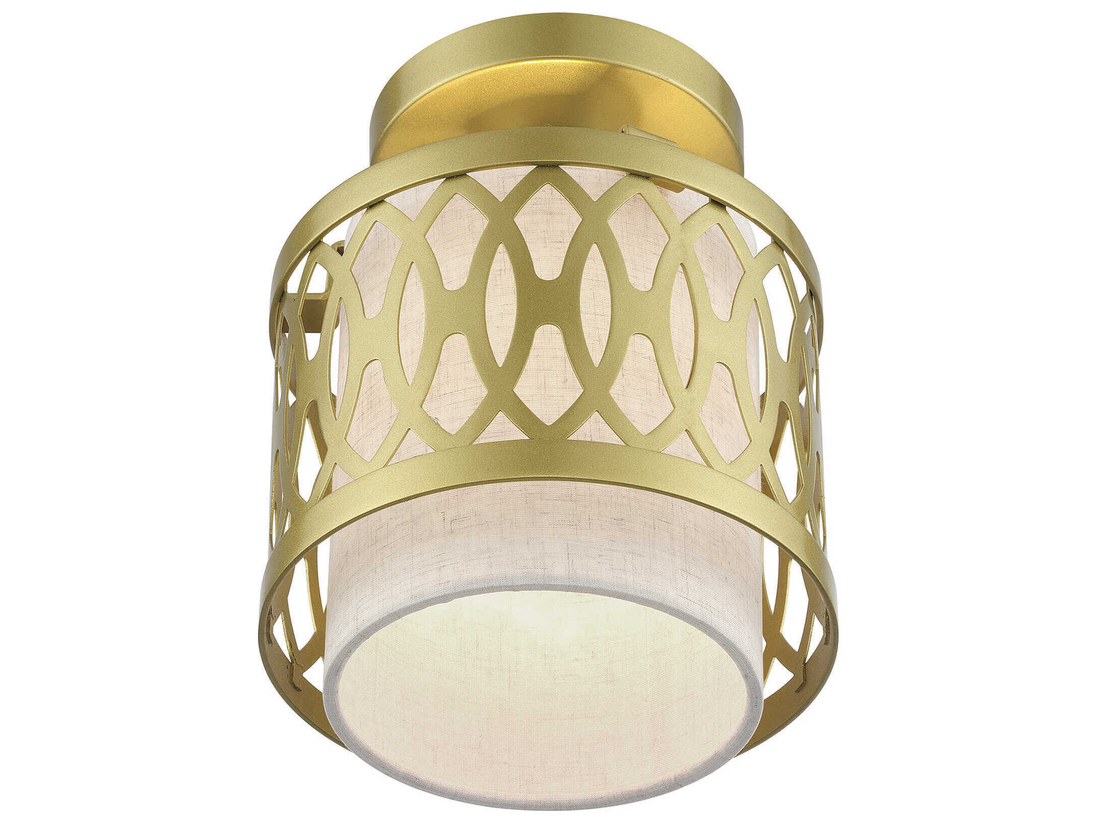 Livex Lighting Vistaview 1-Light Soft Gold Semi Flush Mount