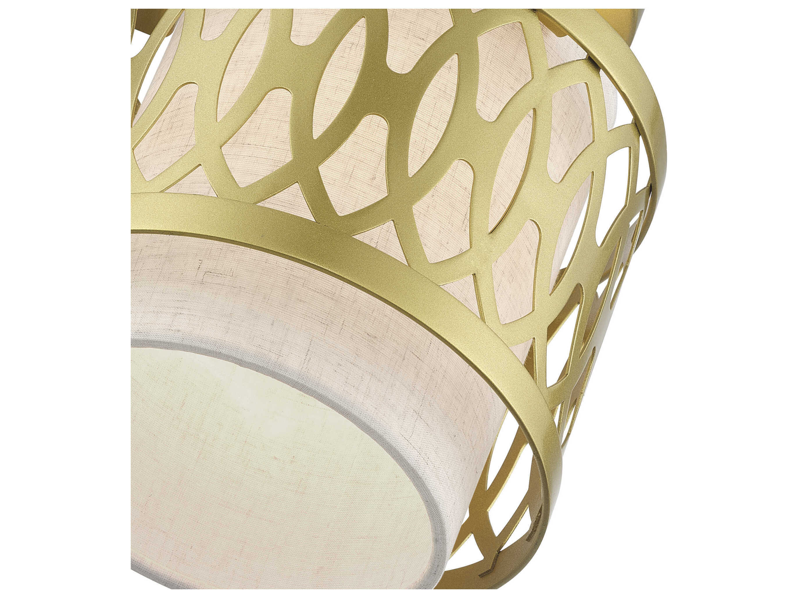 Livex Lighting Vistaview 1-Light Soft Gold Semi Flush Mount