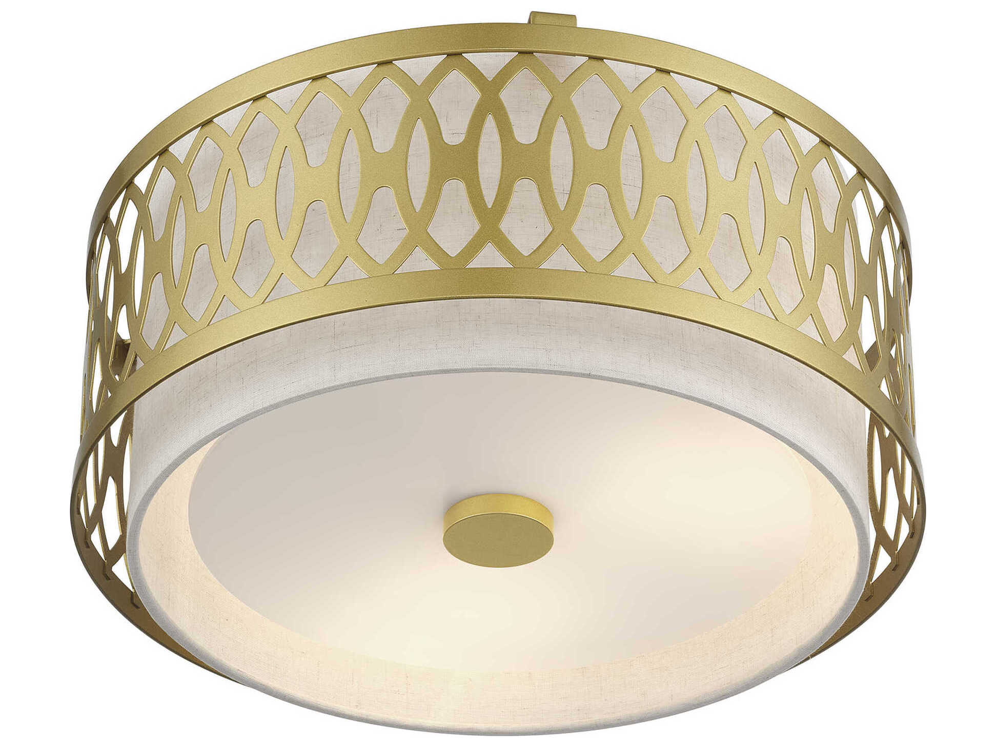 Livex Lighting Vistaview 3-Light Soft Gold Semi Flush Mount