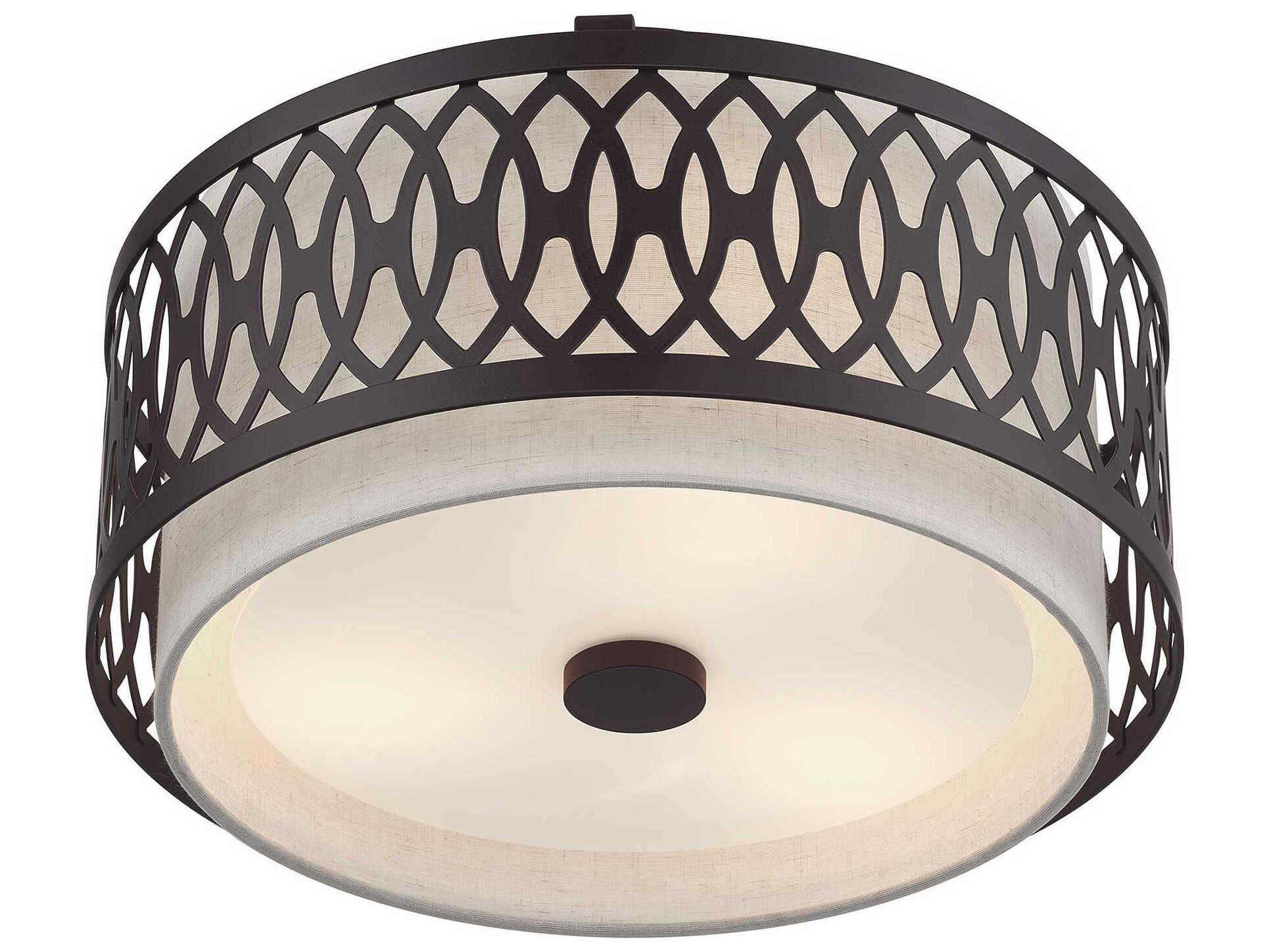 Livex Lighting Vistaview 3-Light English Bronze Semi Flush Mount