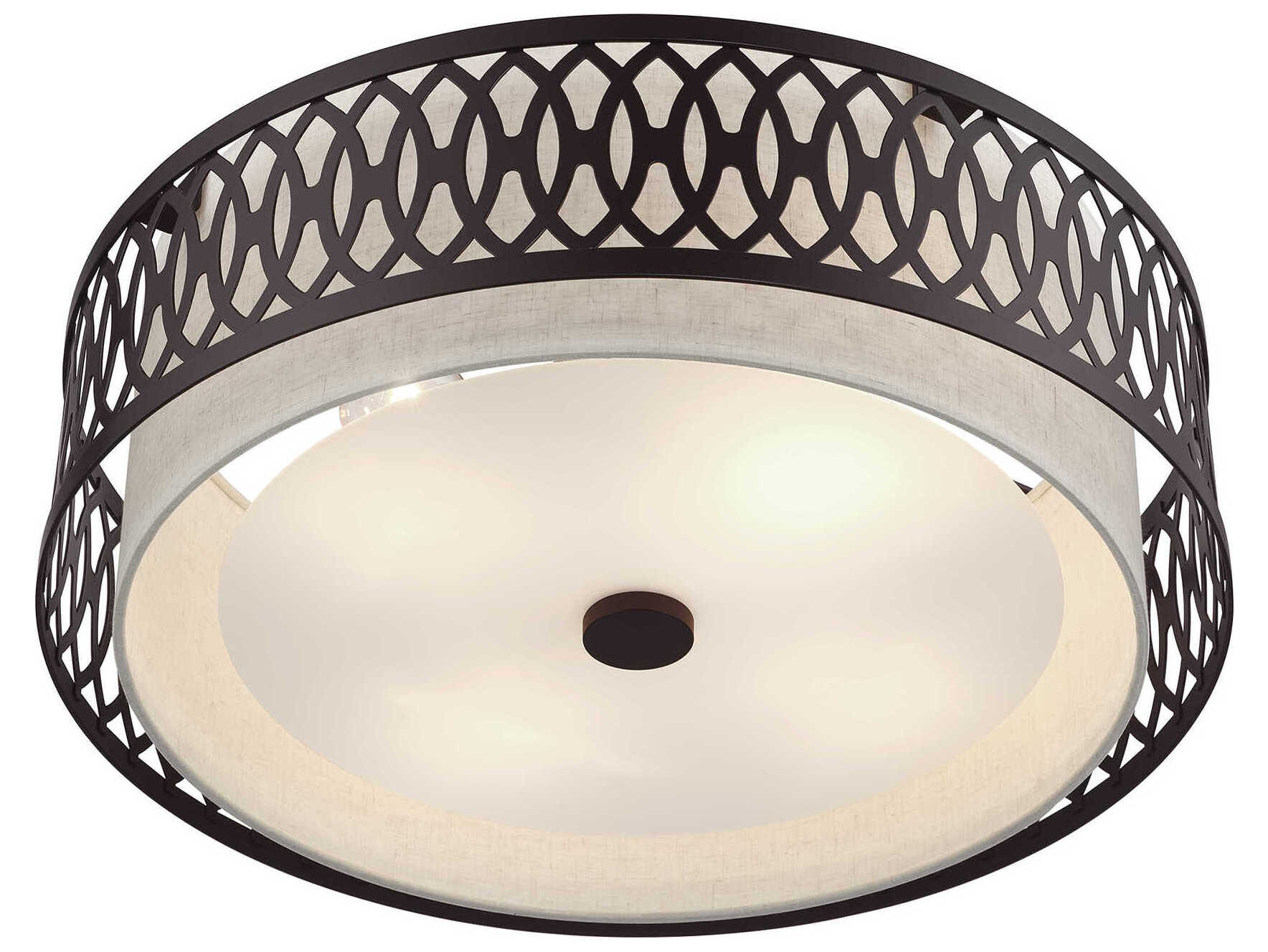 Livex Lighting Vistaview 4-Light English Bronze Semi Flush Mount