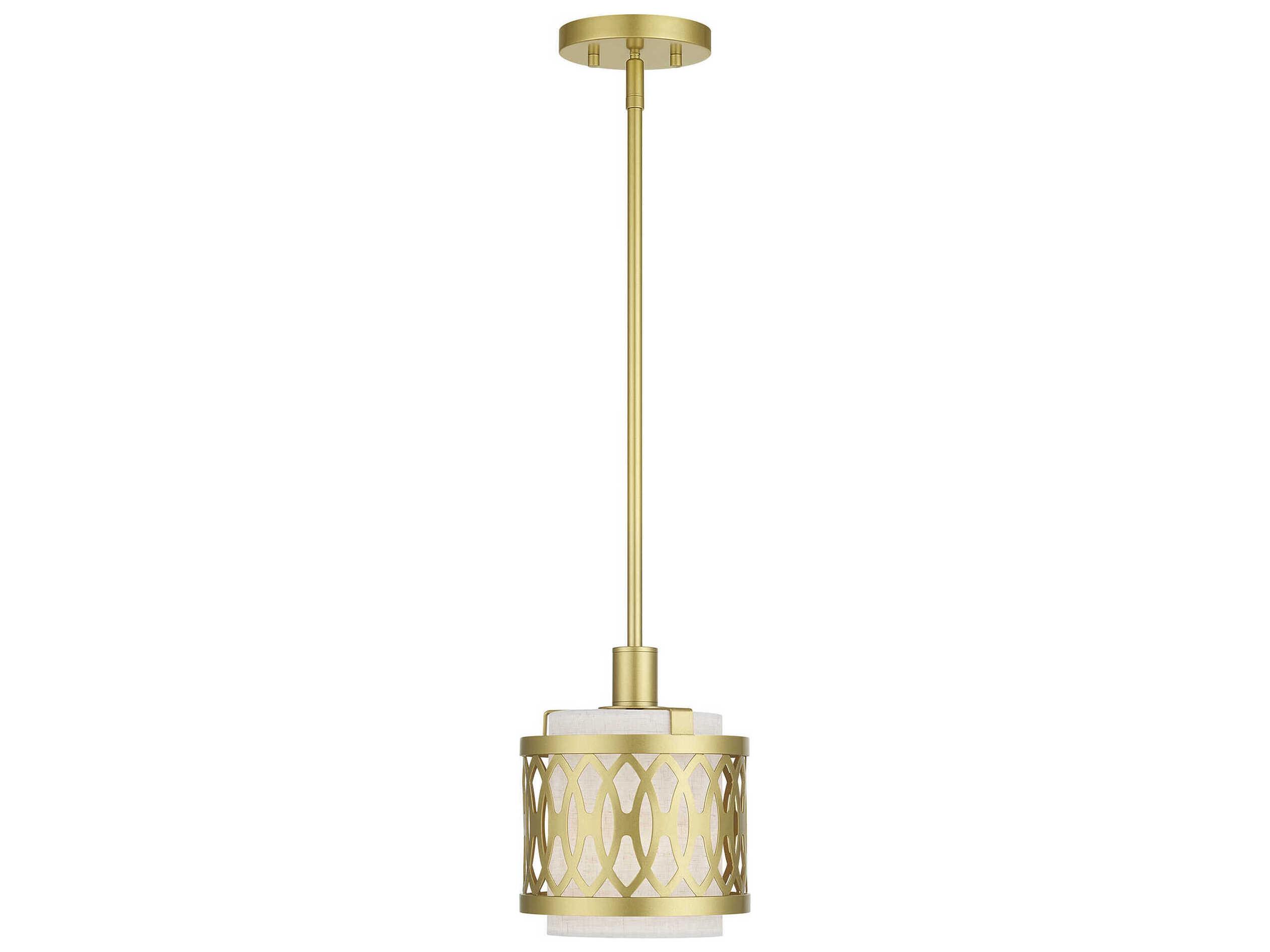 Livex Lighting Vistaview 1-Light Soft Gold Mini Pendant