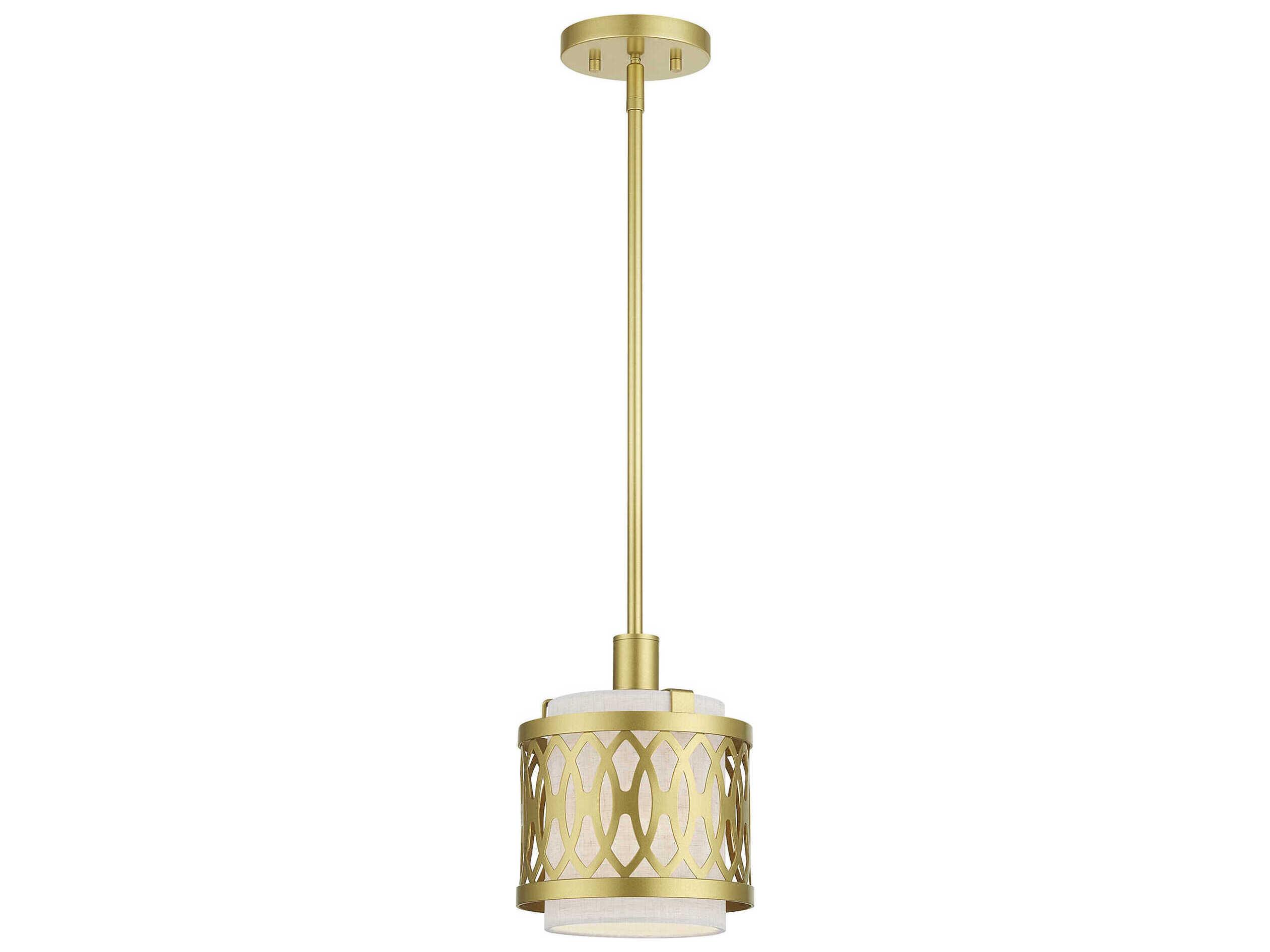 Livex Lighting Vistaview 1-Light Soft Gold Mini Pendant