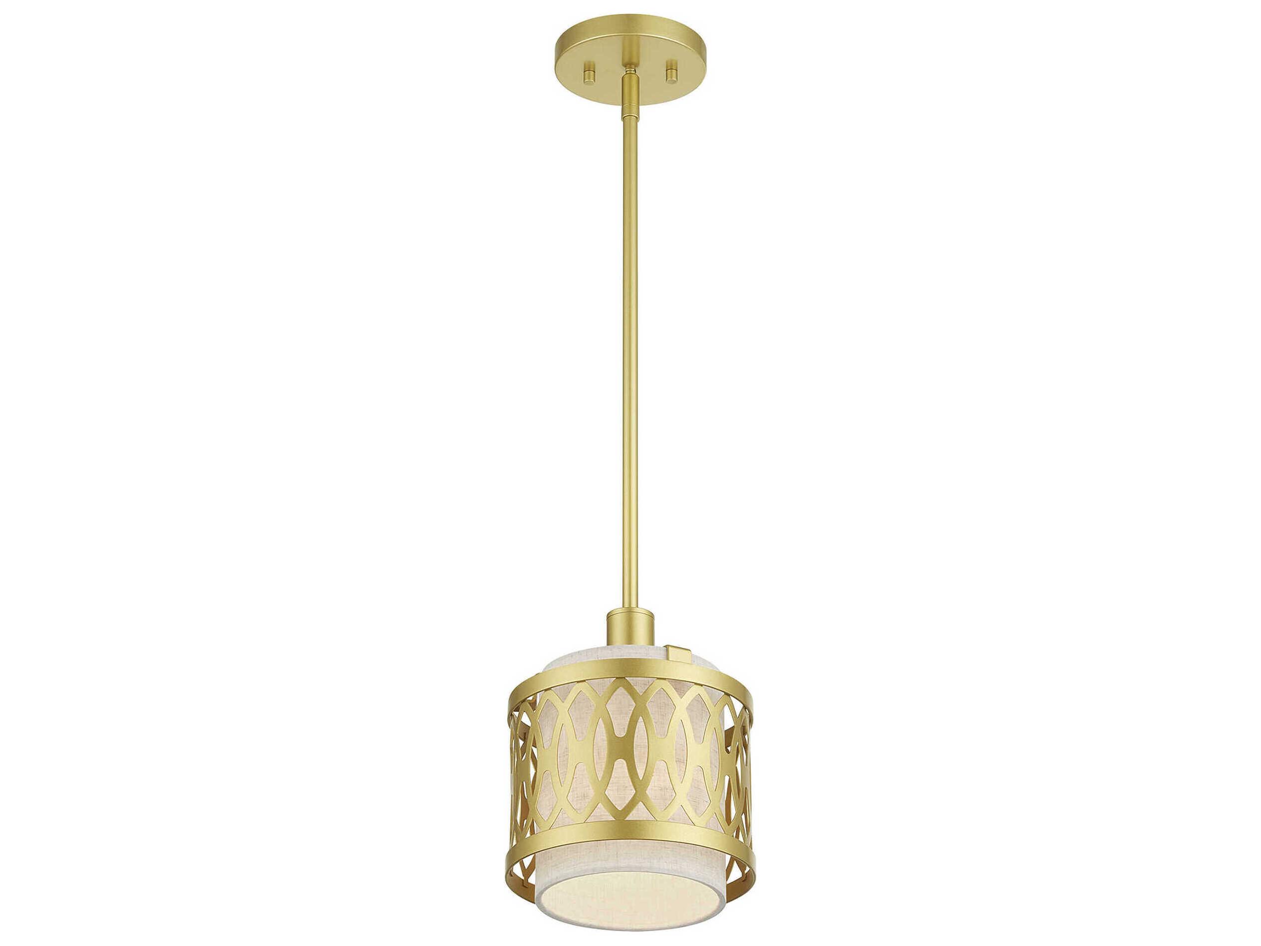 Livex Lighting Vistaview 1-Light Soft Gold Mini Pendant