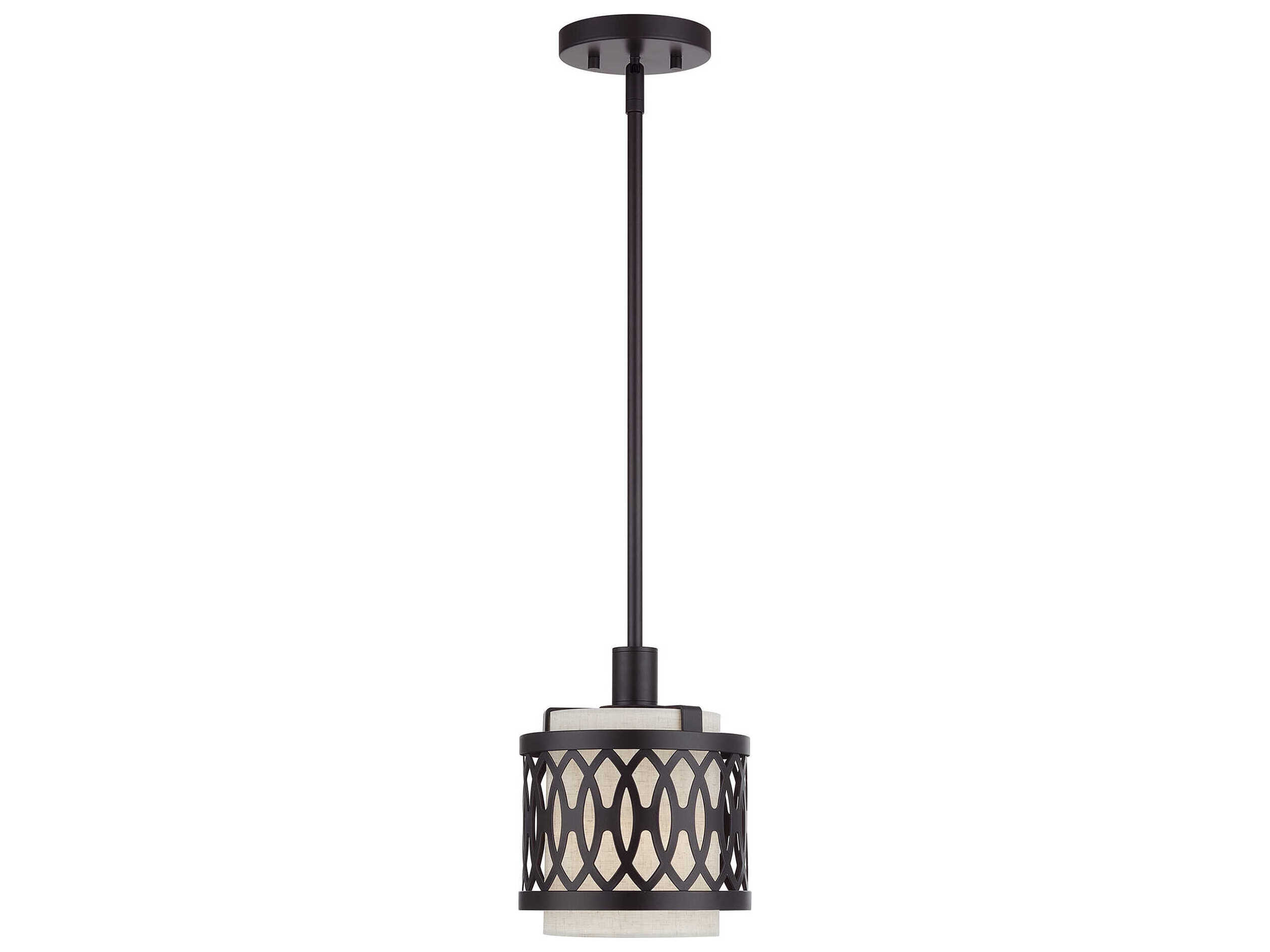 Livex Lighting Vistaview 1-Light English Bronze Mini Pendant