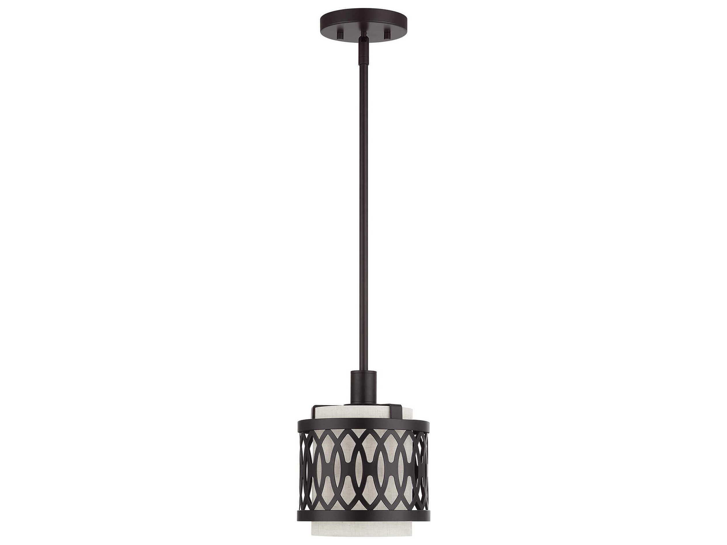 Livex Lighting Vistaview 1-Light English Bronze Mini Pendant