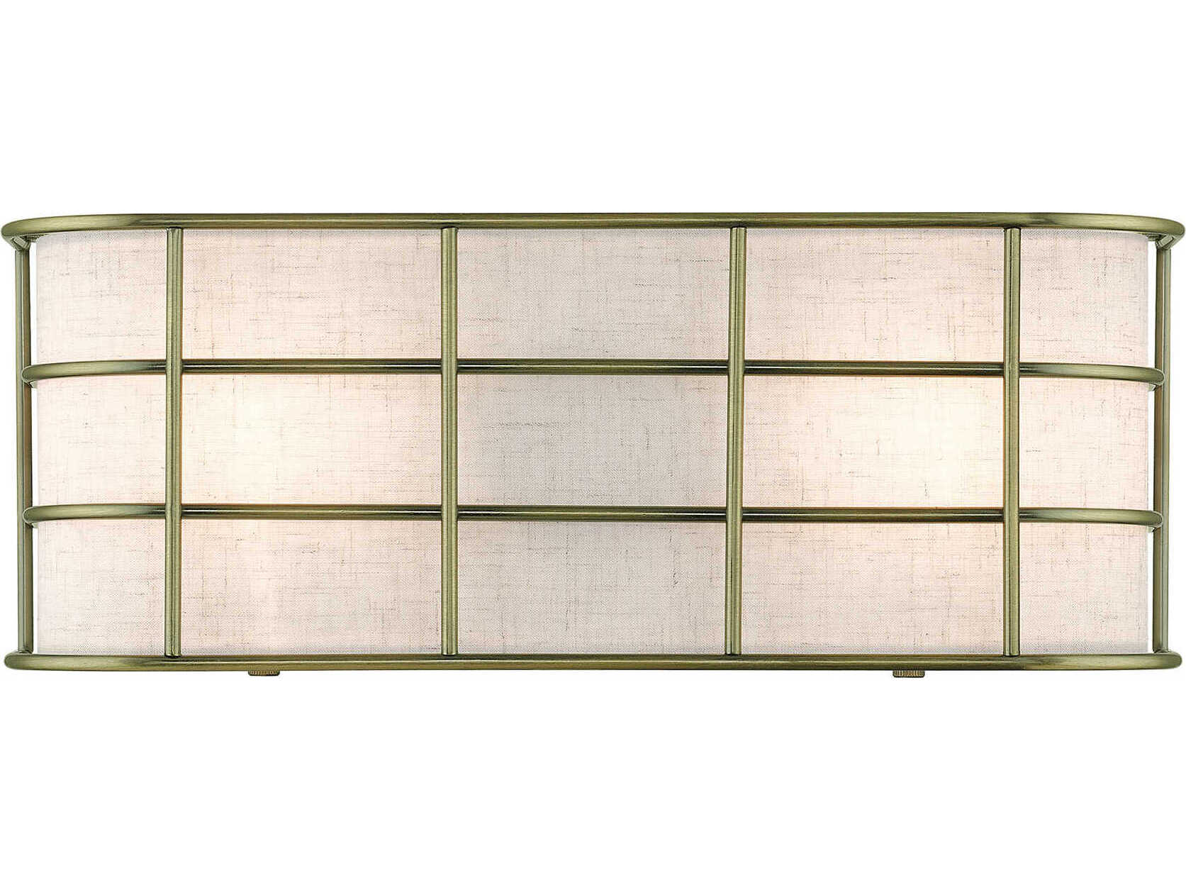 Livex Lighting Blanchard 2-Light Antique Brass Wall Sconce