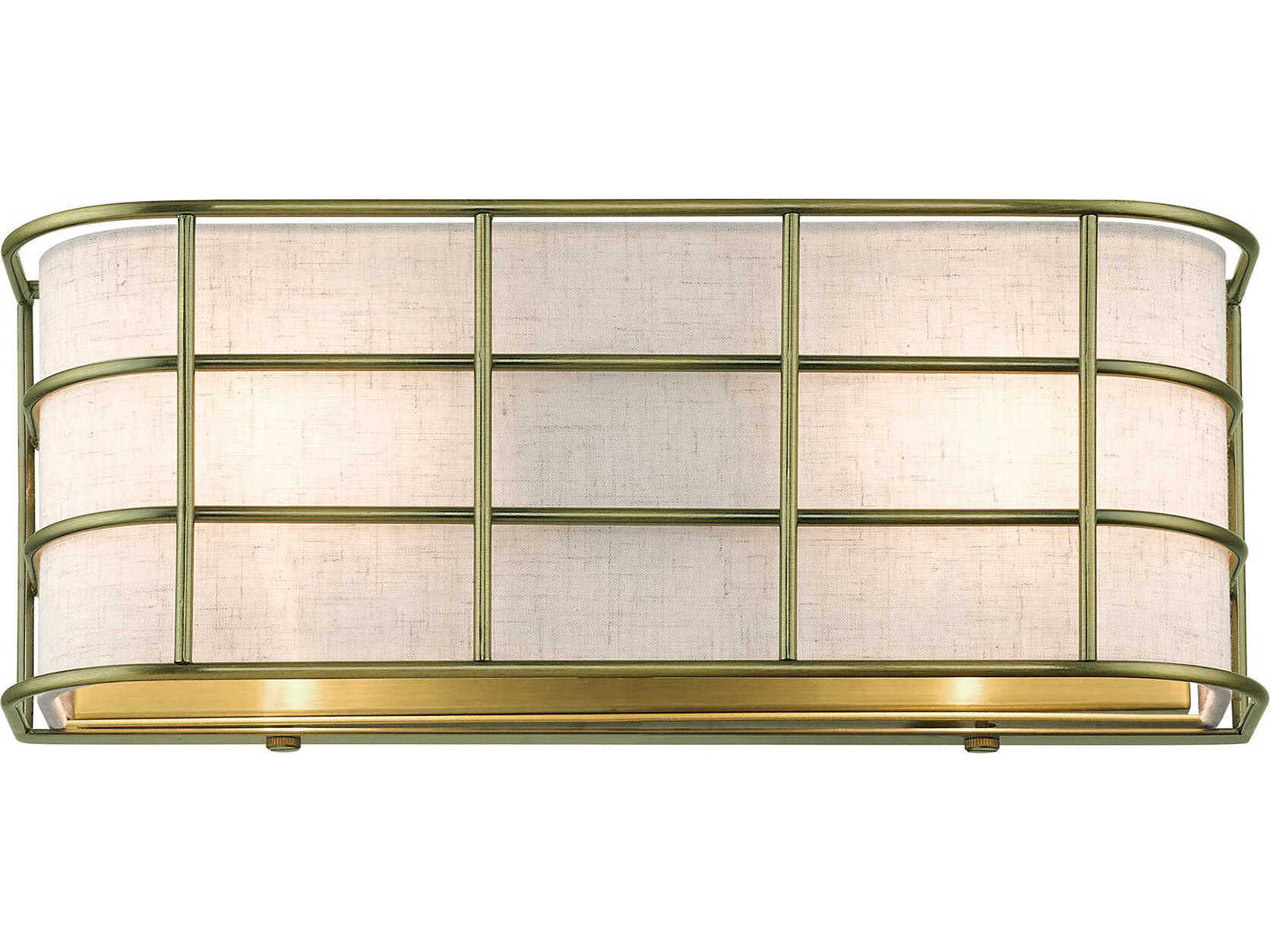 Livex Lighting Blanchard 2-Light Antique Brass Wall Sconce