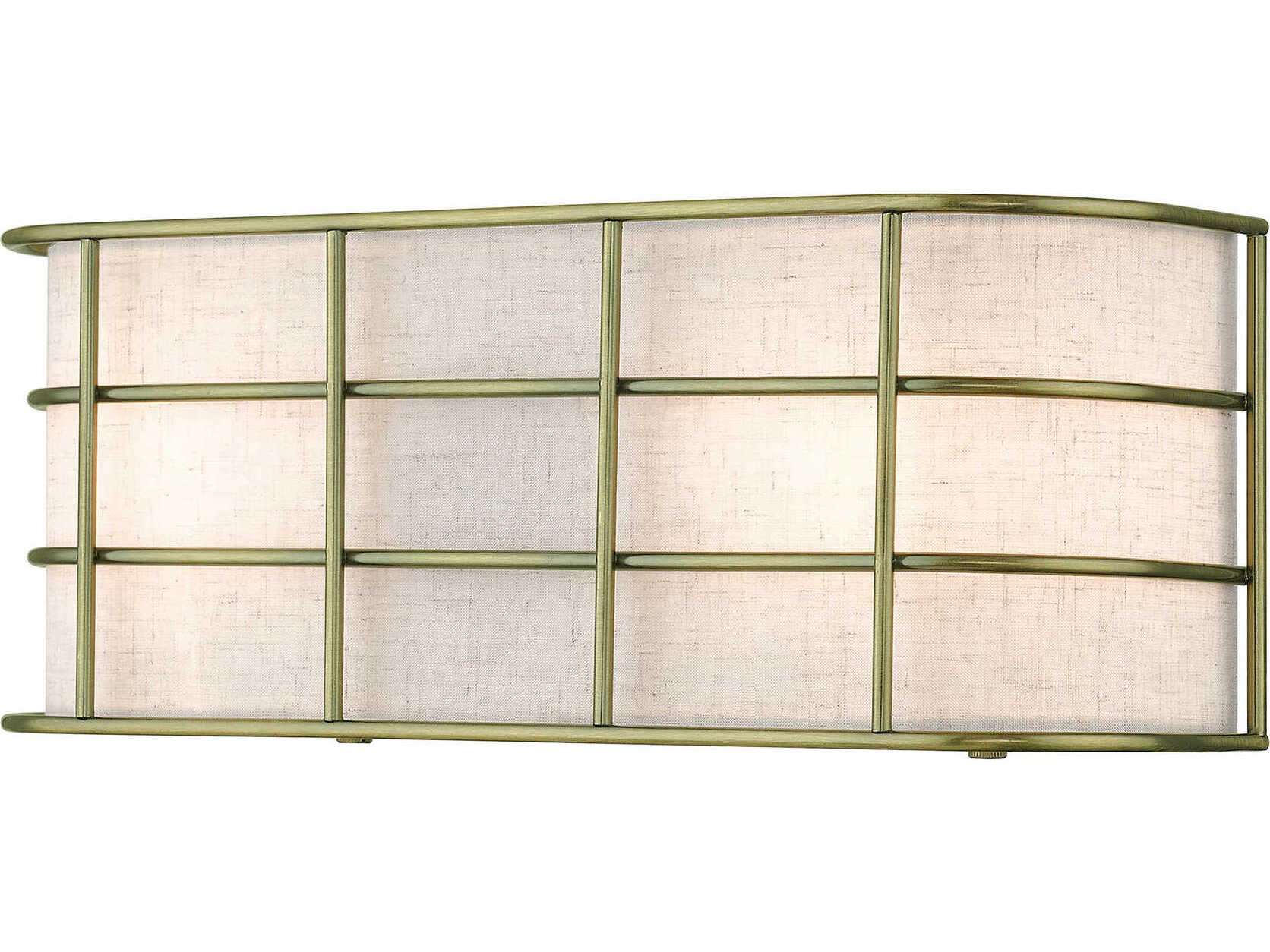 Livex Lighting Blanchard 2-Light Antique Brass Wall Sconce