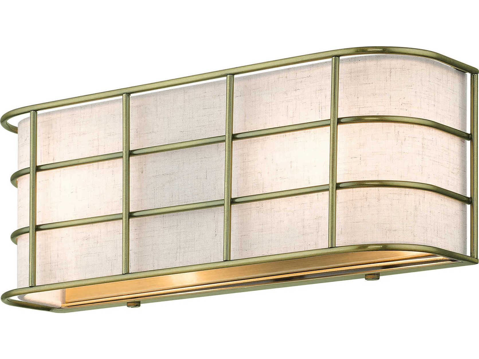 Livex Lighting Blanchard 2-Light Antique Brass Wall Sconce