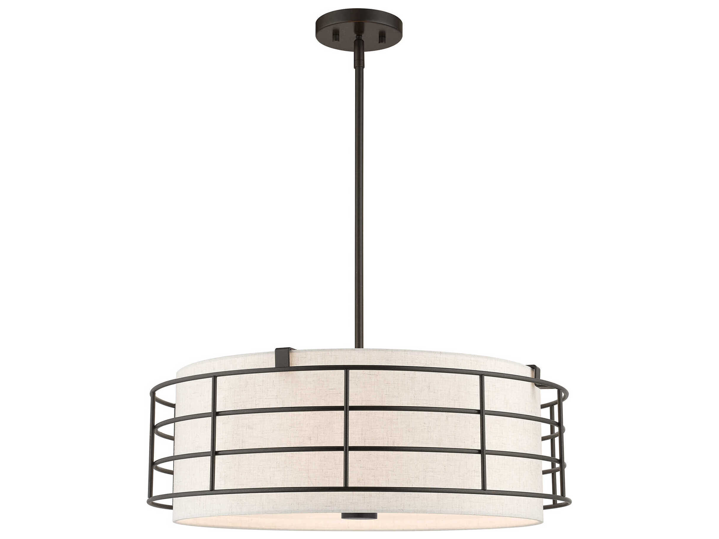 Livex Lighting Blanchard 5-Light English Bronze Drum Pendant
