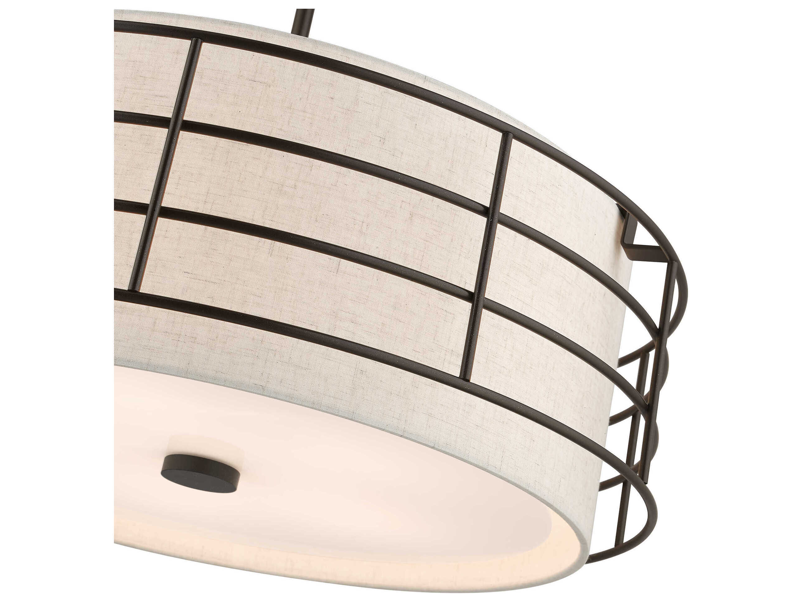 Livex Lighting Blanchard 5-Light English Bronze Drum Pendant