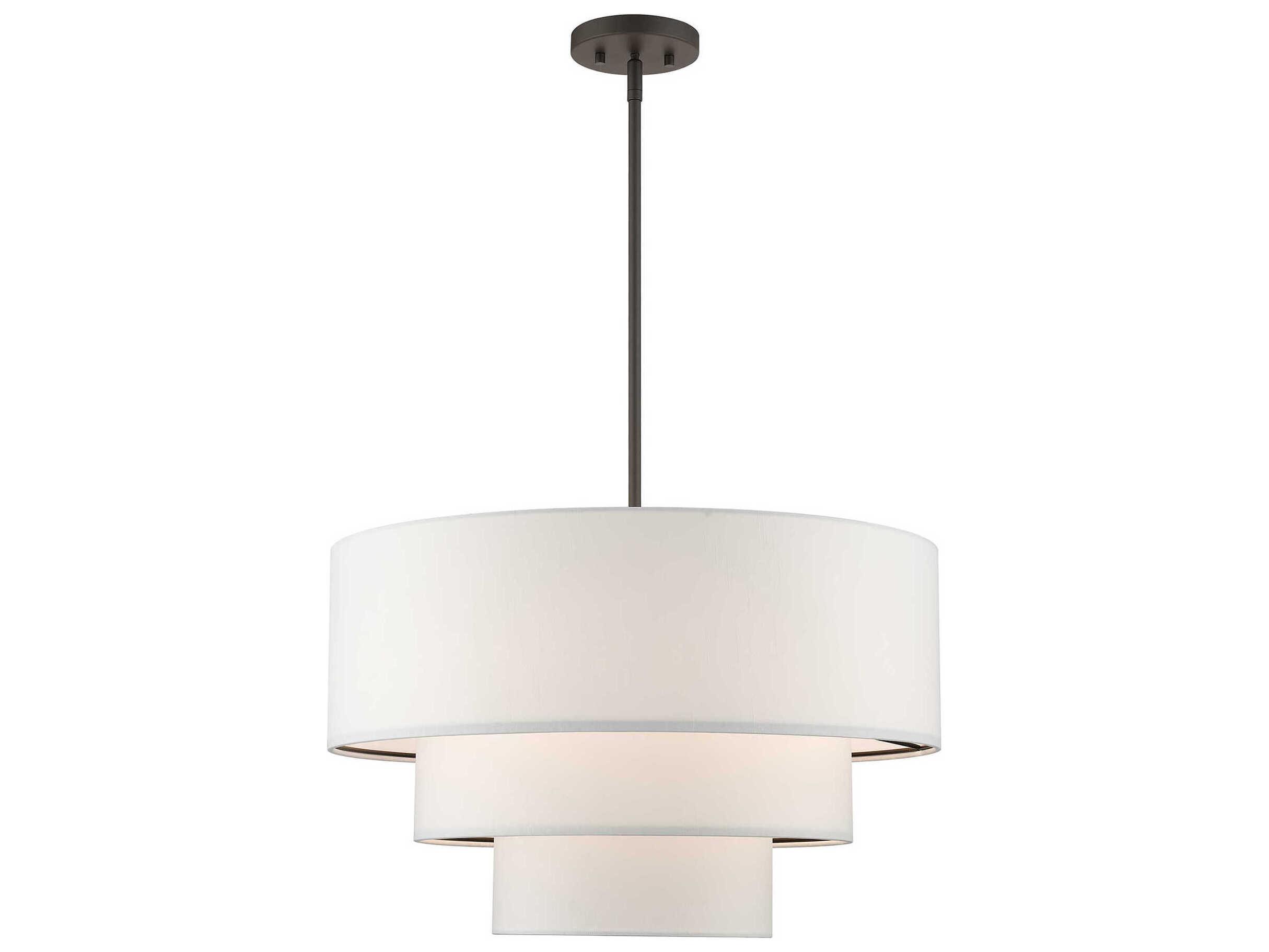 Livex Lighting Carrington 4-Light Bronze Tiered Pendant