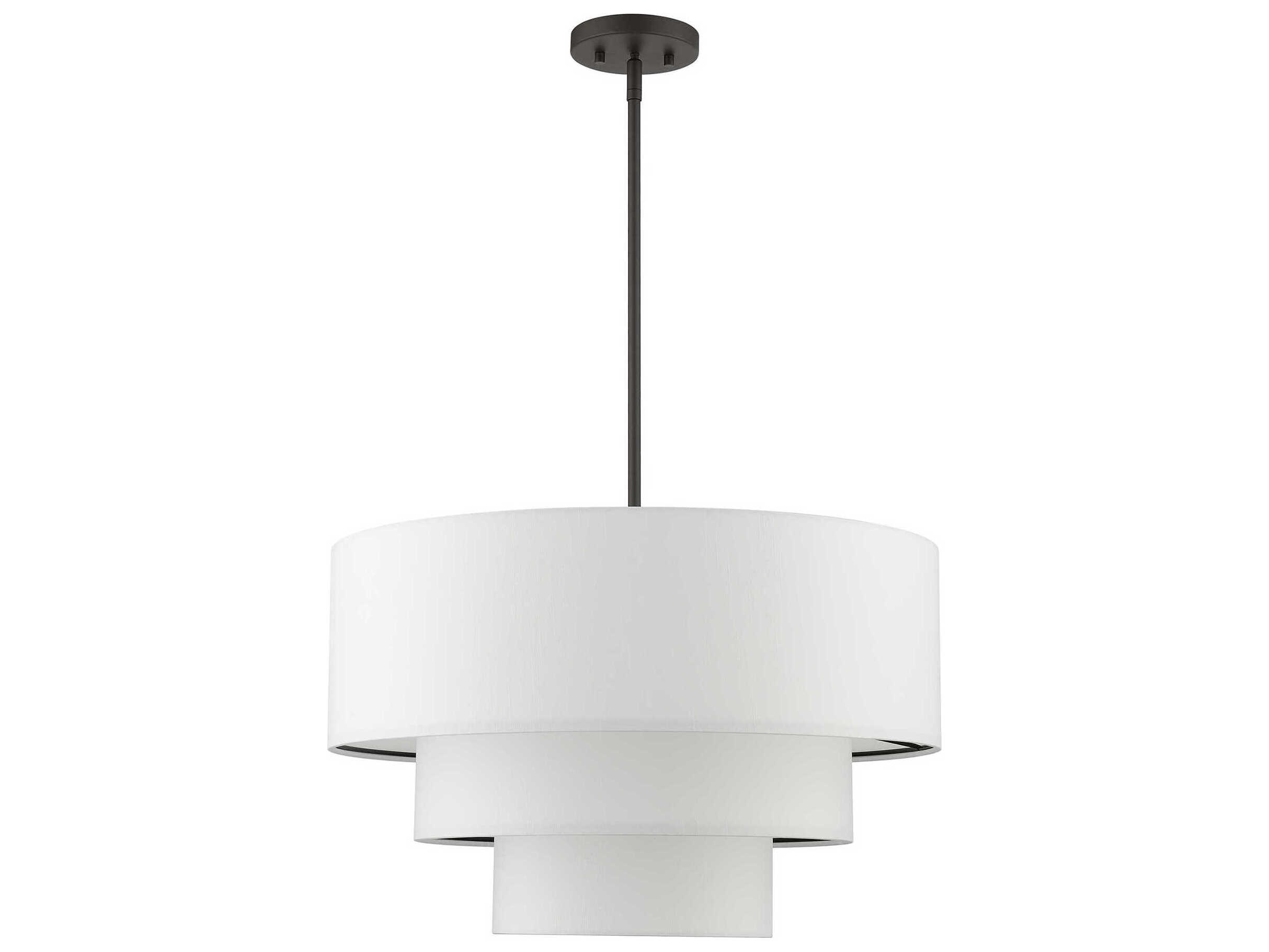 Livex Lighting Carrington 4-Light Bronze Tiered Pendant