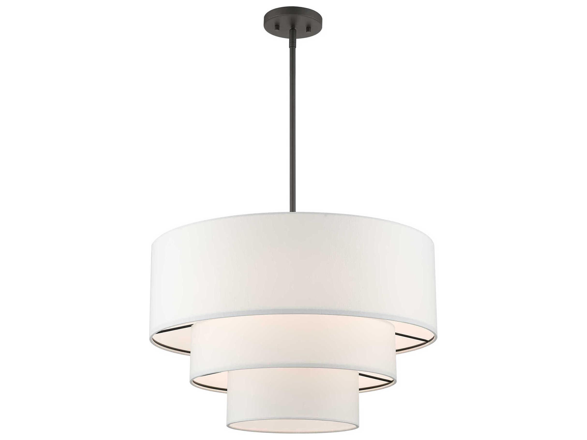 Livex Lighting Carrington 4-Light Bronze Tiered Pendant