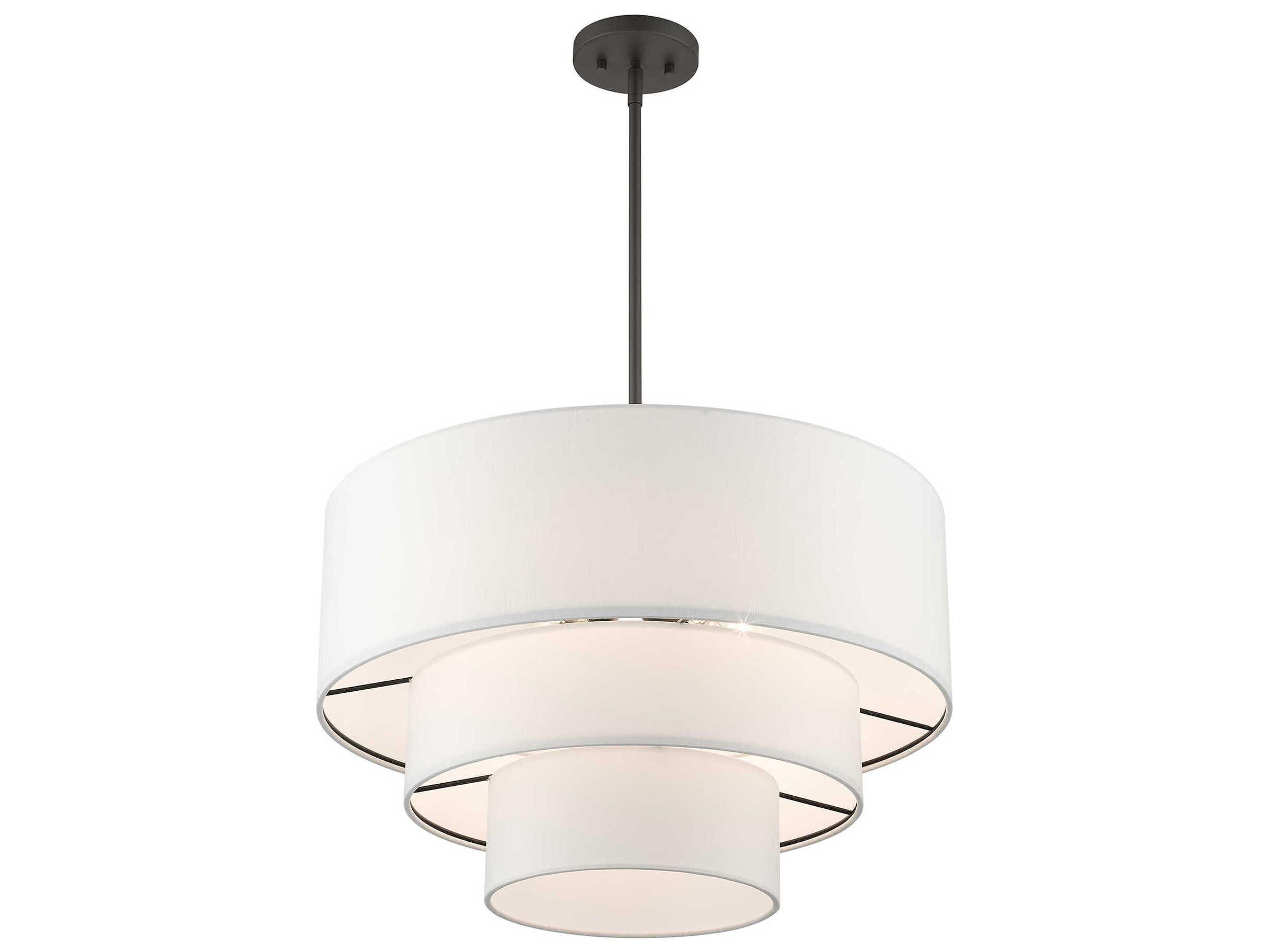 Livex Lighting Carrington 4-Light Bronze Tiered Pendant