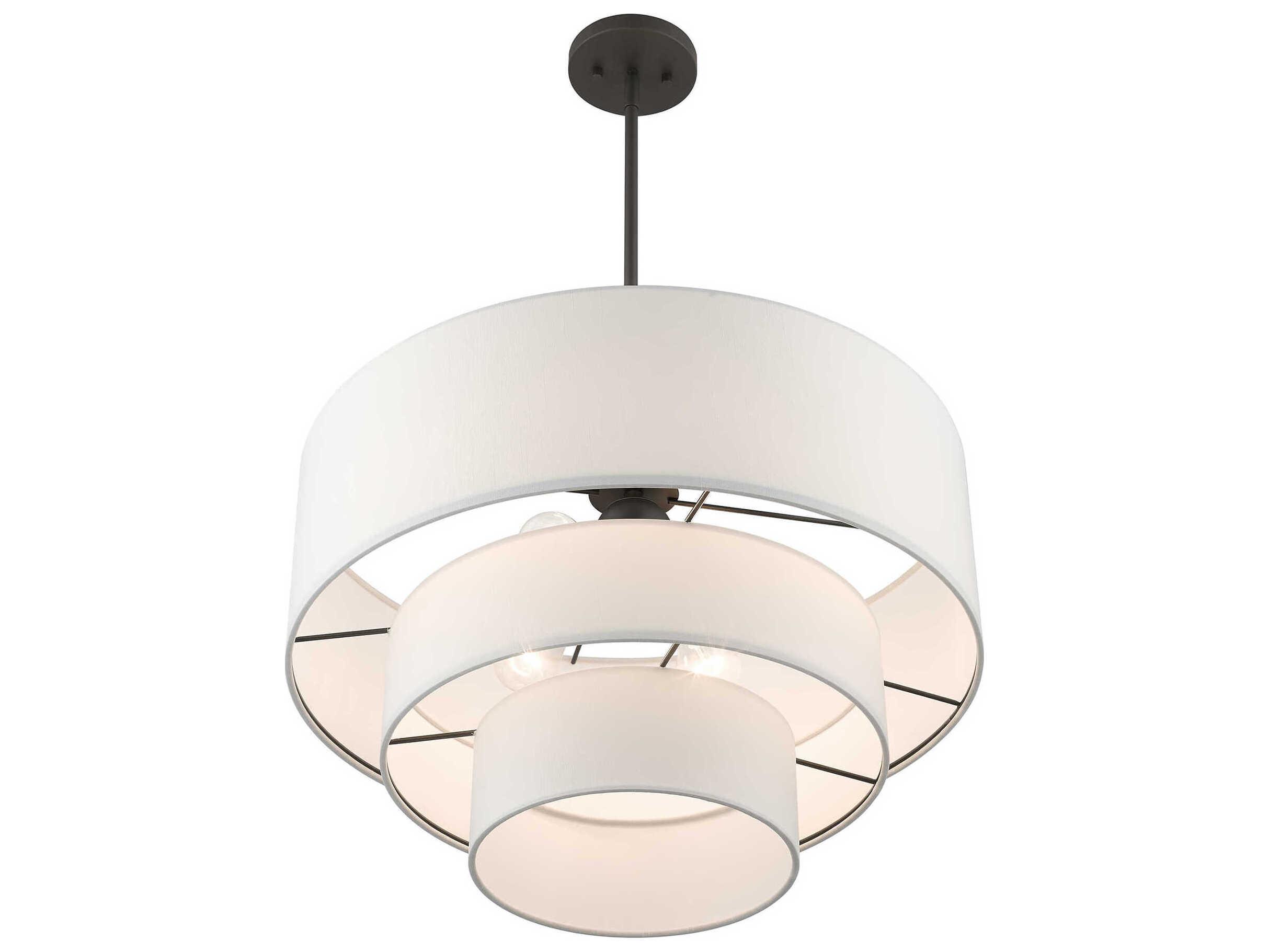 Livex Lighting Carrington 4-Light Bronze Tiered Pendant