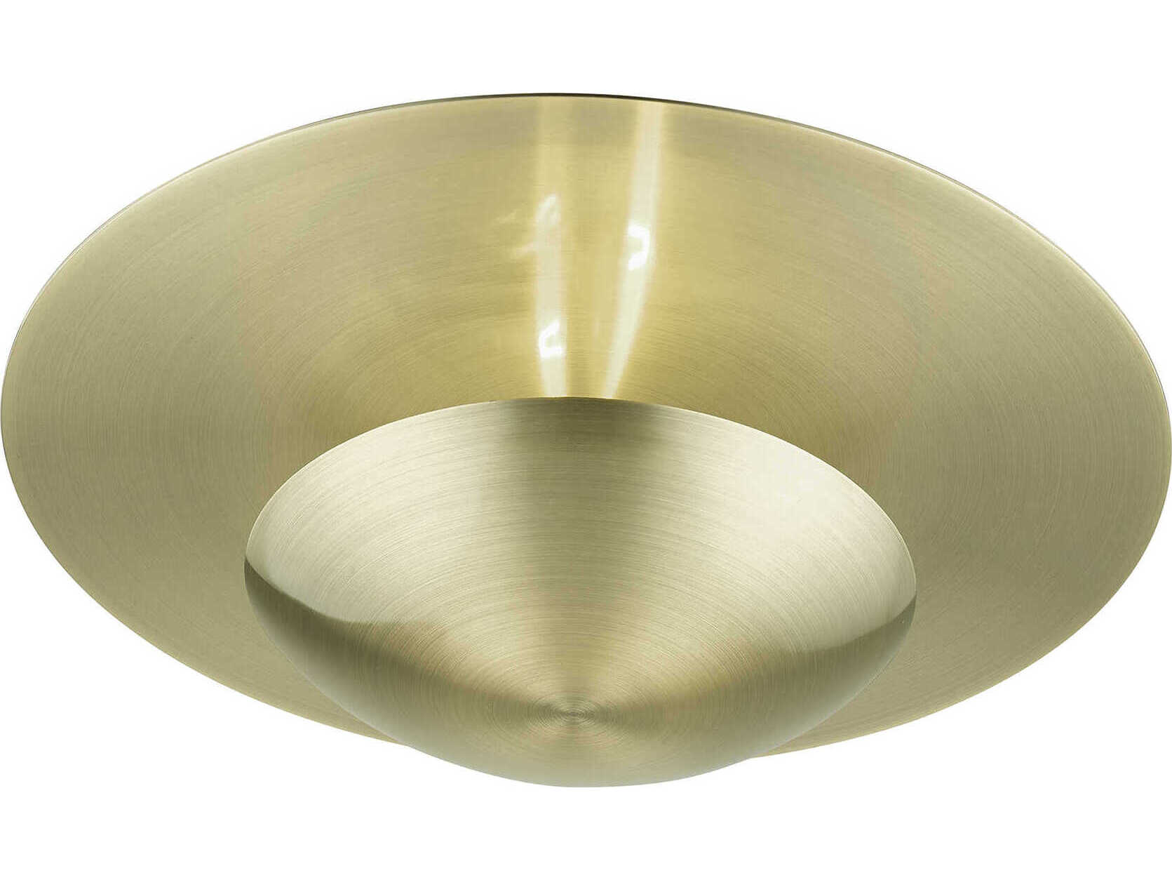 Livex Lighting Ventura 2-Light Antique Brass Flush Mount