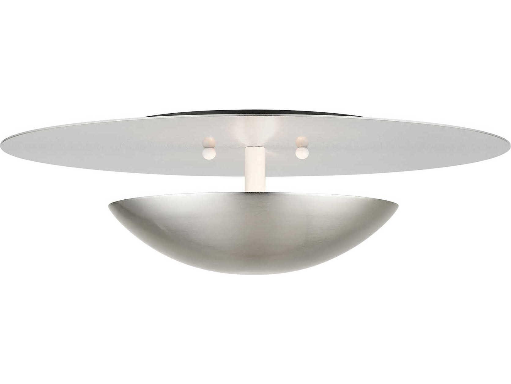 Livex Lighting Ventura 2-Light Brushed Nickel Flush Mount
