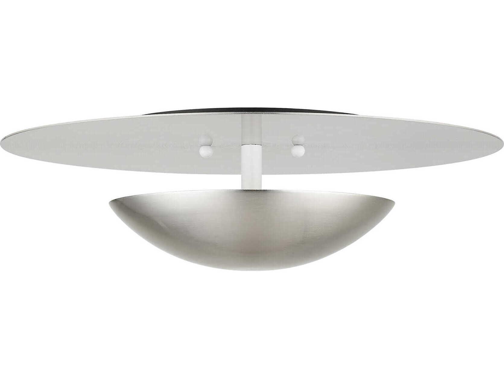 Livex Lighting Ventura 2-Light Brushed Nickel Flush Mount