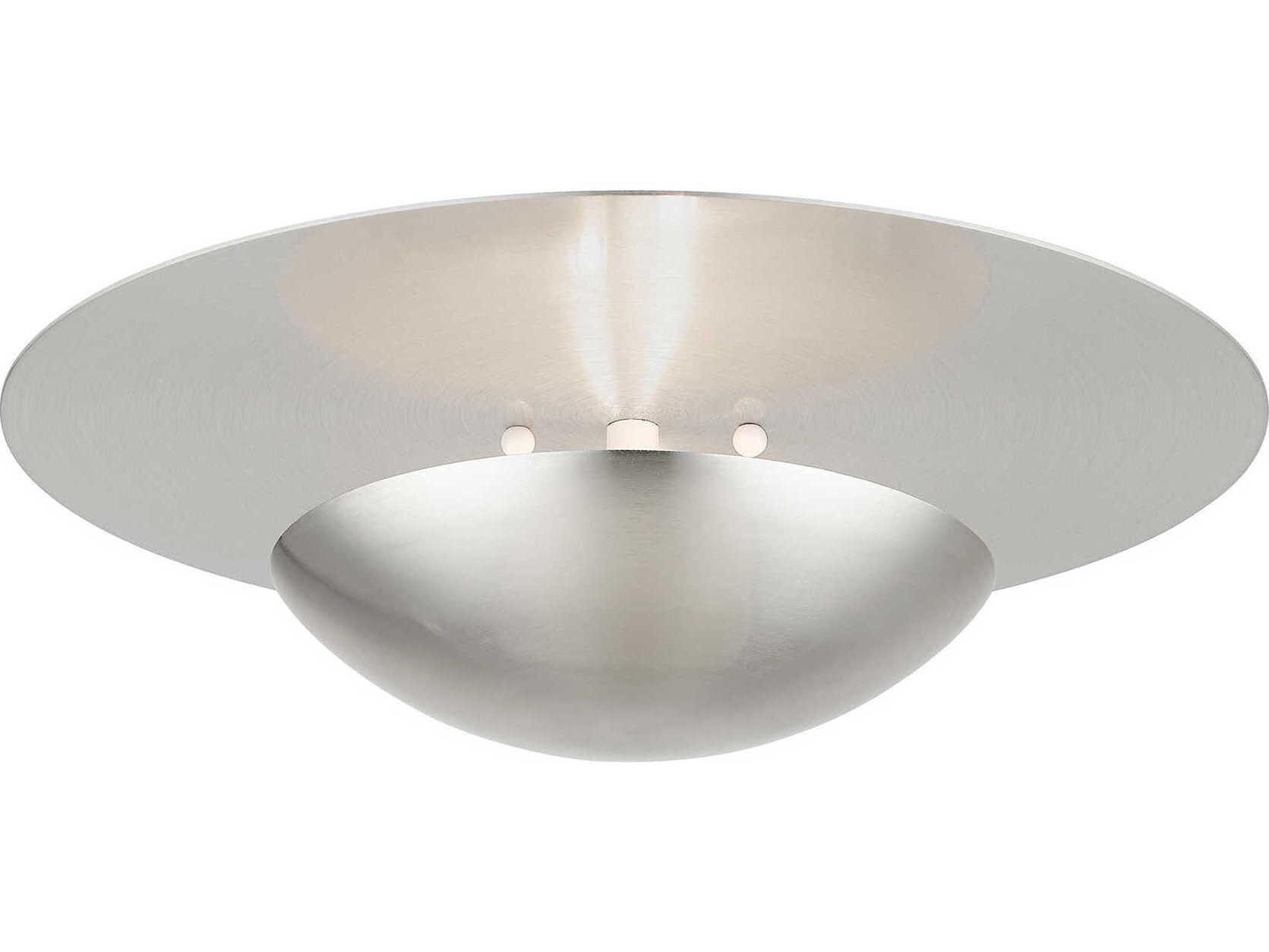 Livex Lighting Ventura 2-Light Brushed Nickel Flush Mount