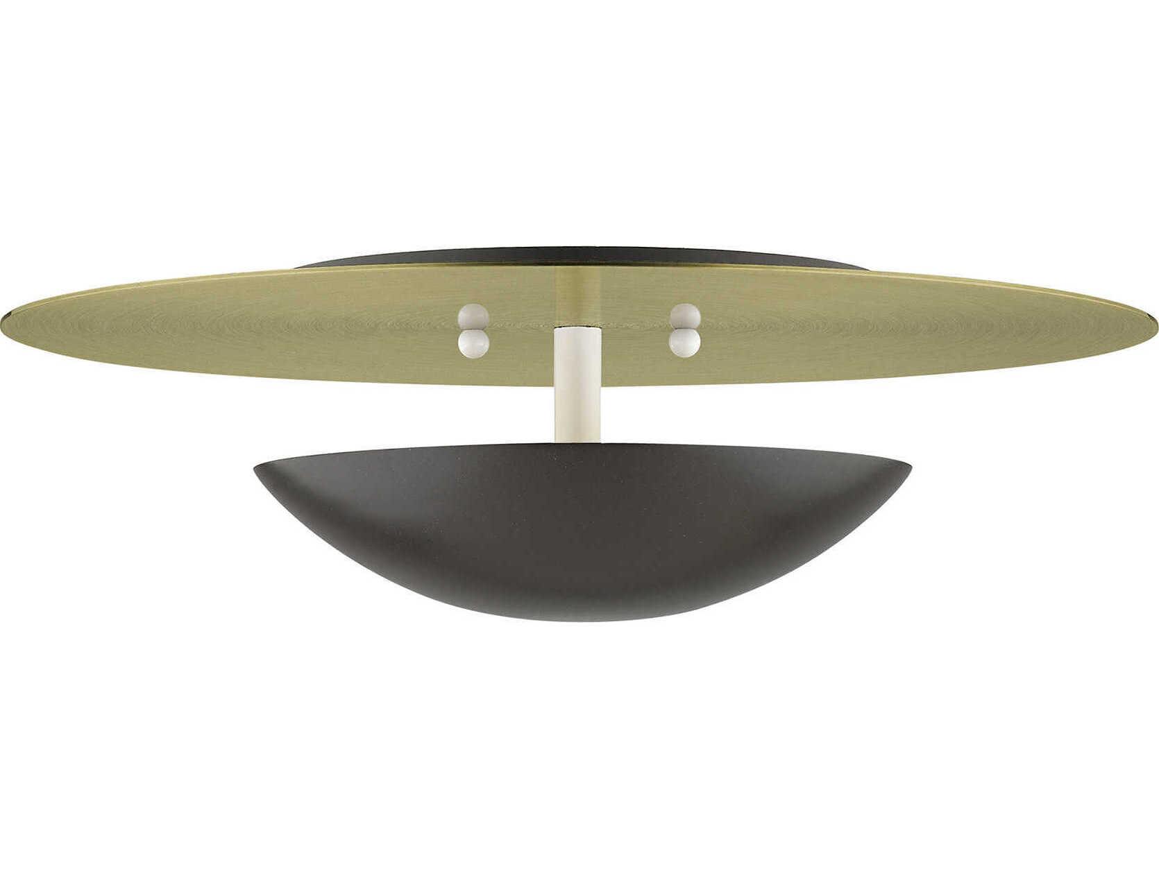 Livex Lighting Ventura 2-Light English Bronze Antique Brass Flush Mount