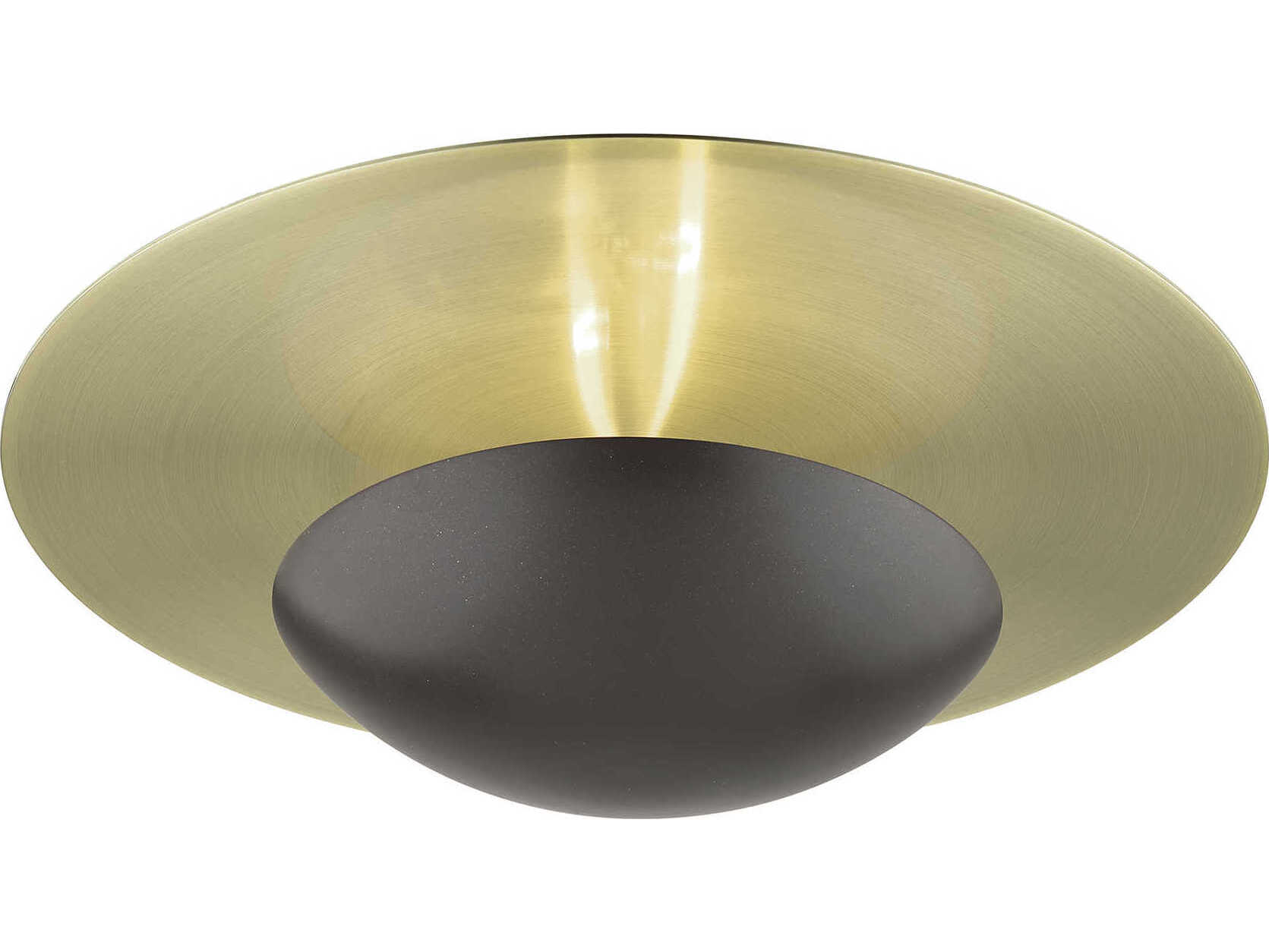 Livex Lighting Ventura 2-Light English Bronze Antique Brass Flush Mount