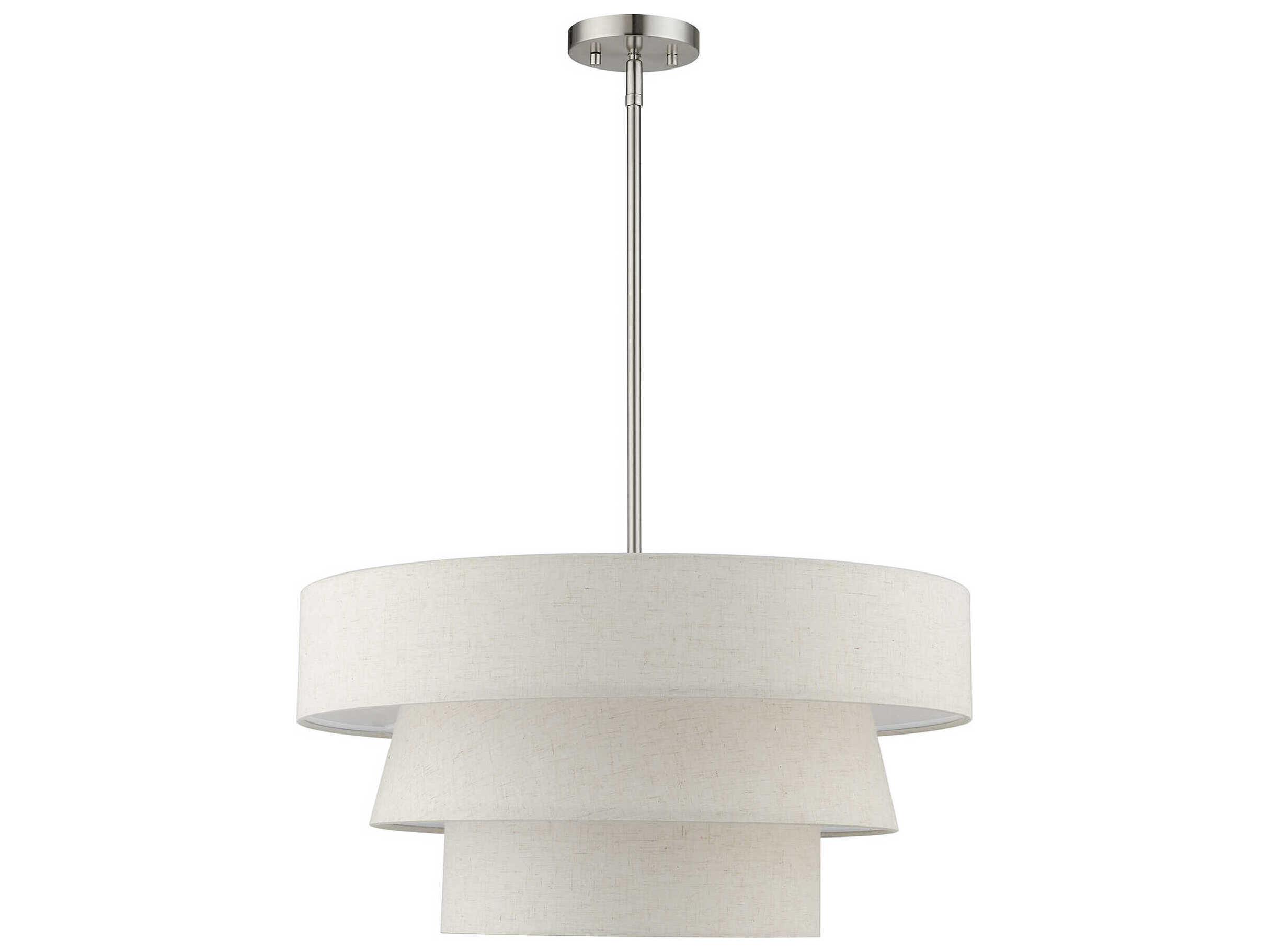 Livex Lighting Chandler 4-Light Brushed Nickel Tiered Pendant
