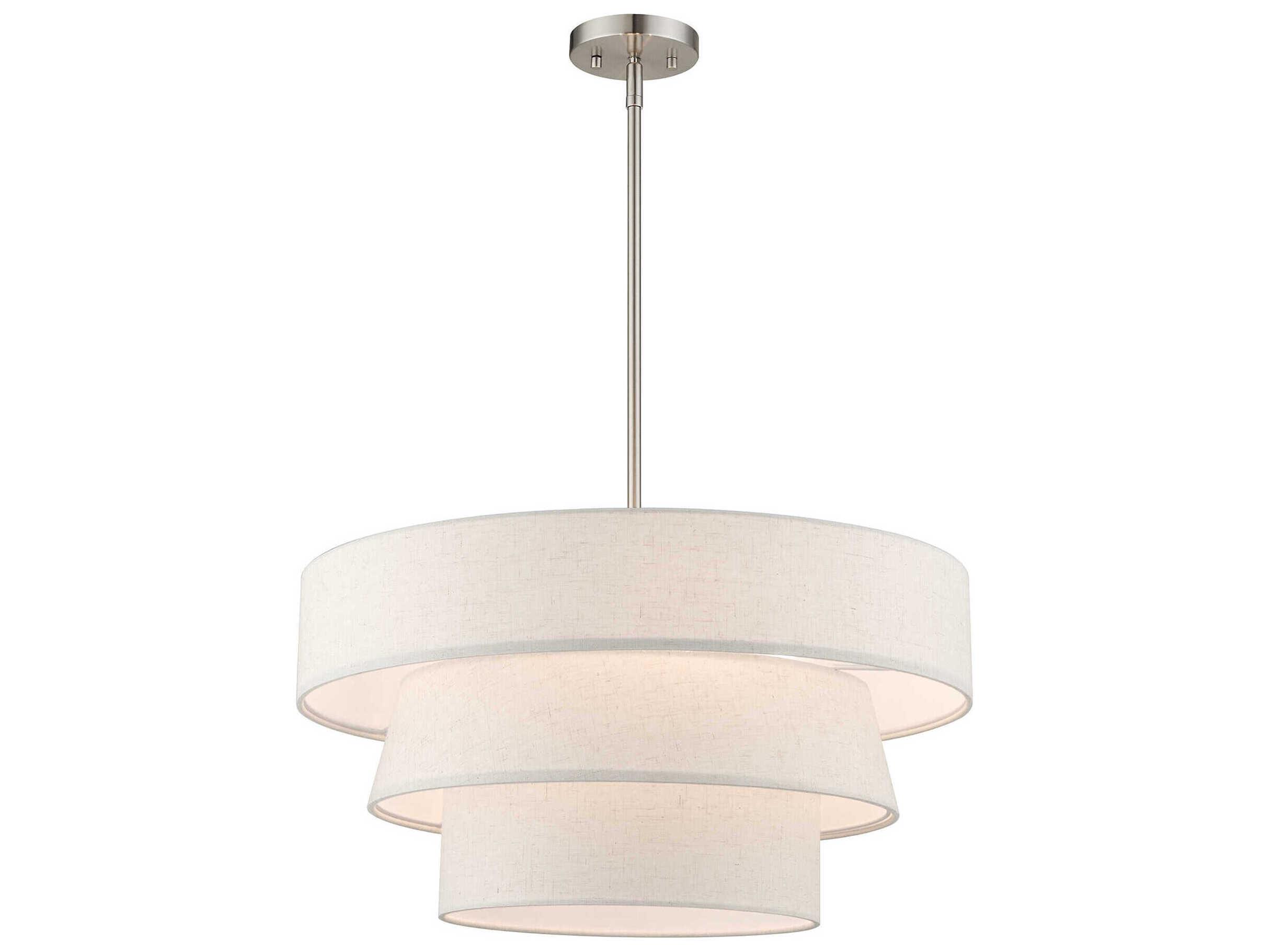 Livex Lighting Chandler 4-Light Brushed Nickel Tiered Pendant