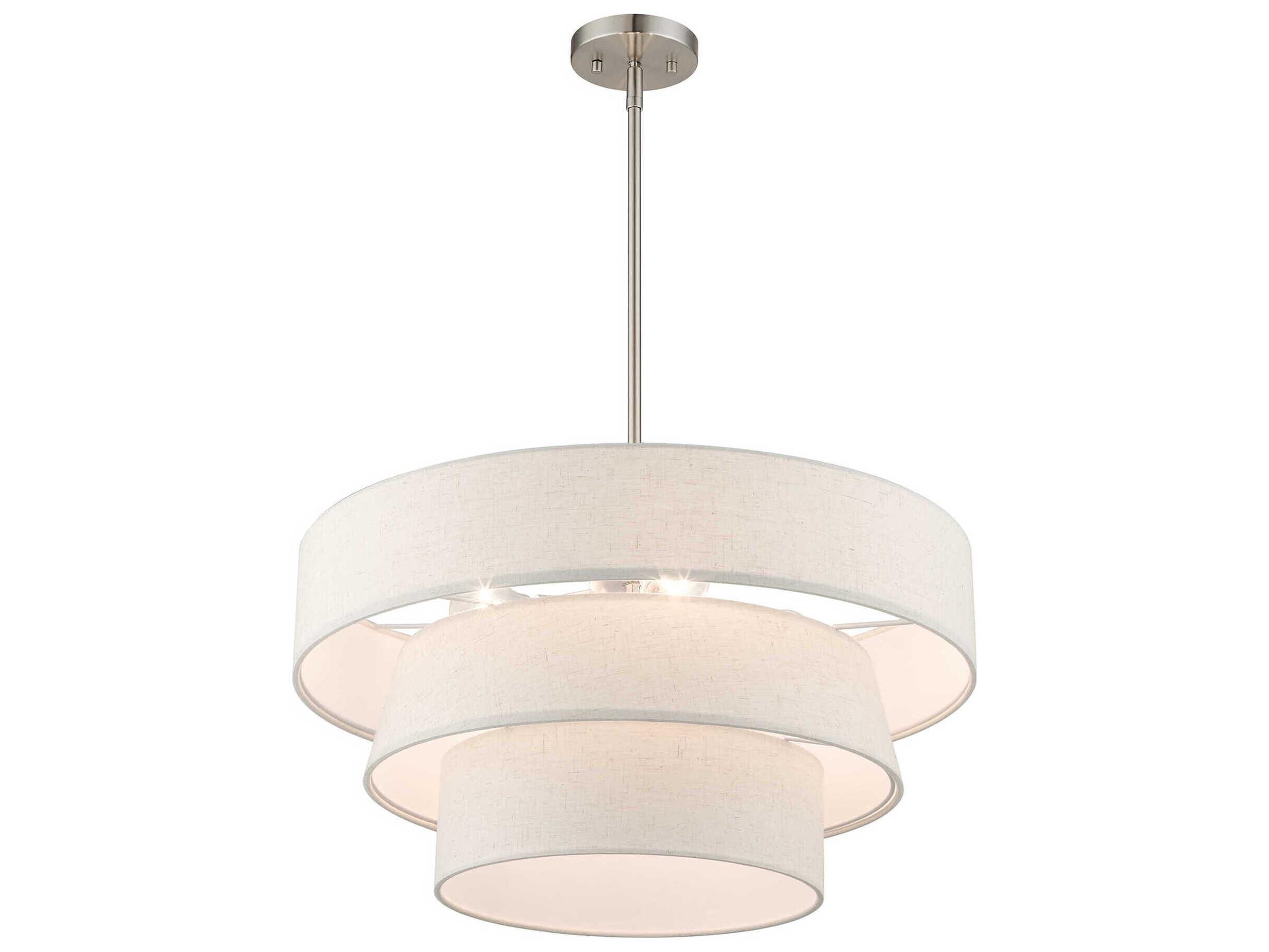 Livex Lighting Chandler 4-Light Brushed Nickel Tiered Pendant