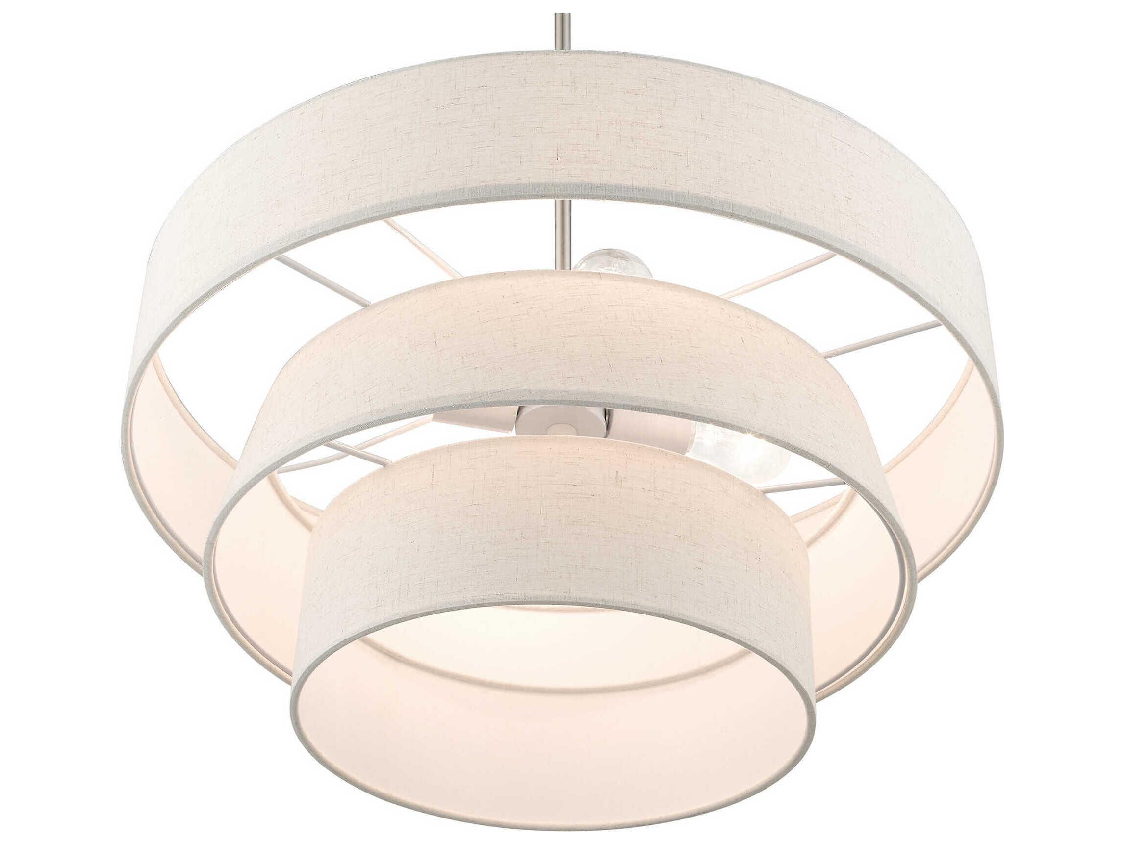 Livex Lighting Chandler 4-Light Brushed Nickel Tiered Pendant
