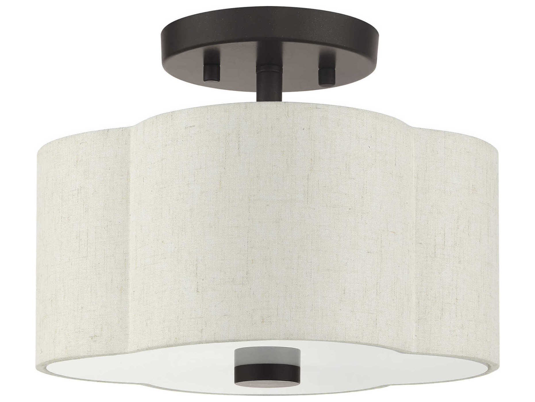 Livex Lighting Solstice 2-Light English Bronze Semi Flush Mount