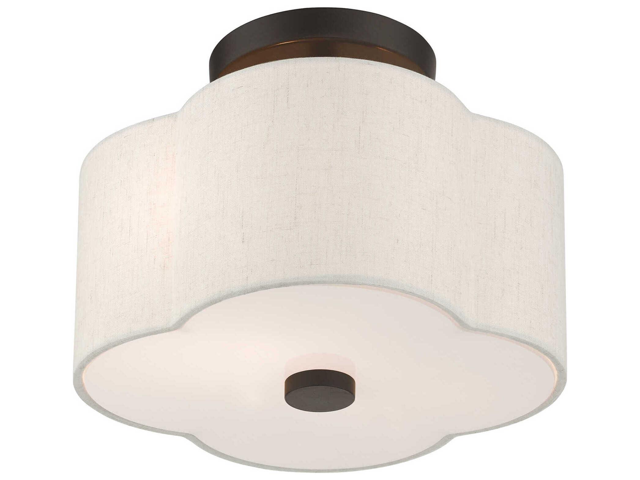 Livex Lighting Solstice 2-Light English Bronze Semi Flush Mount