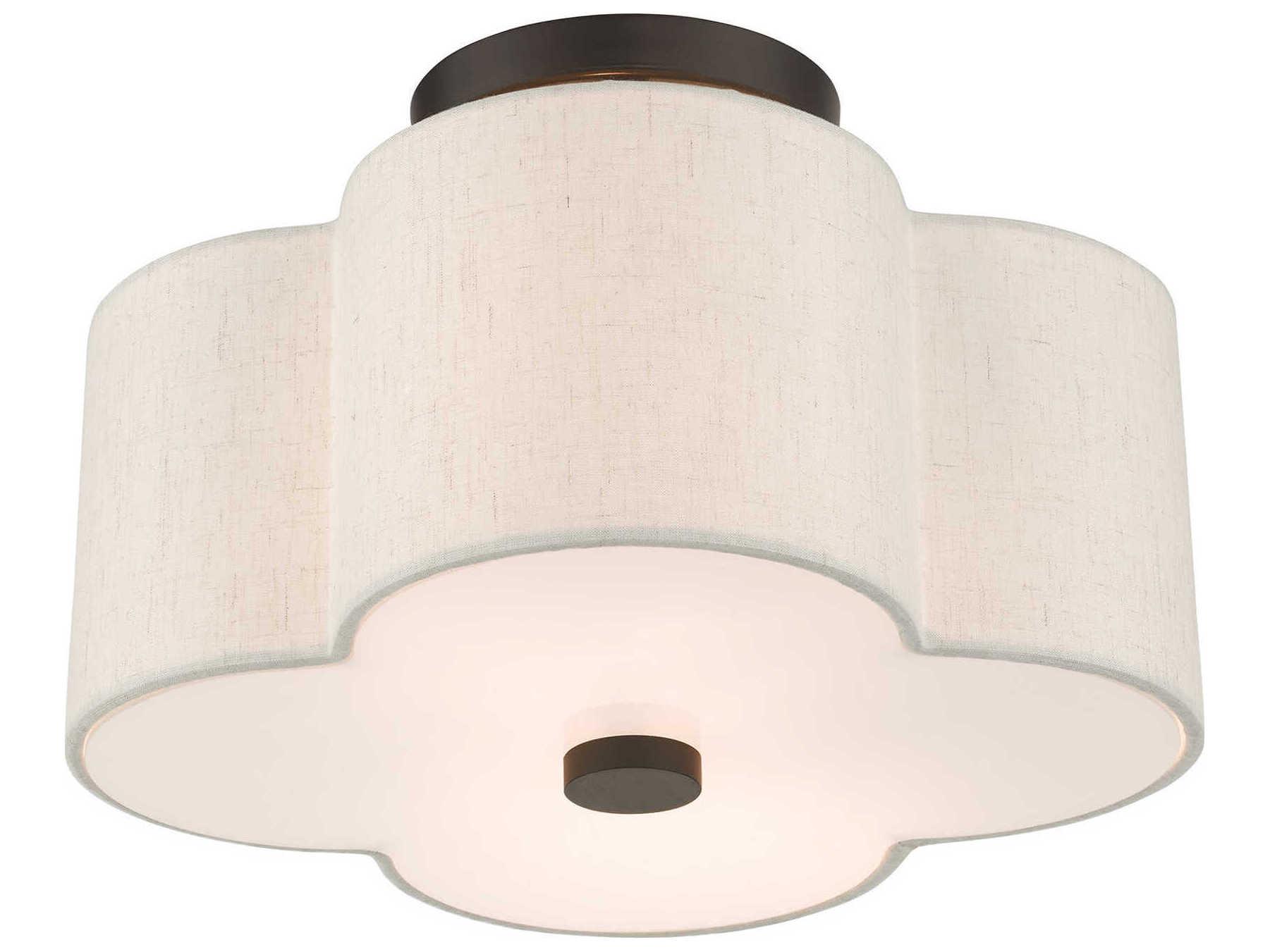Livex Lighting Solstice 2-Light English Bronze Semi Flush Mount