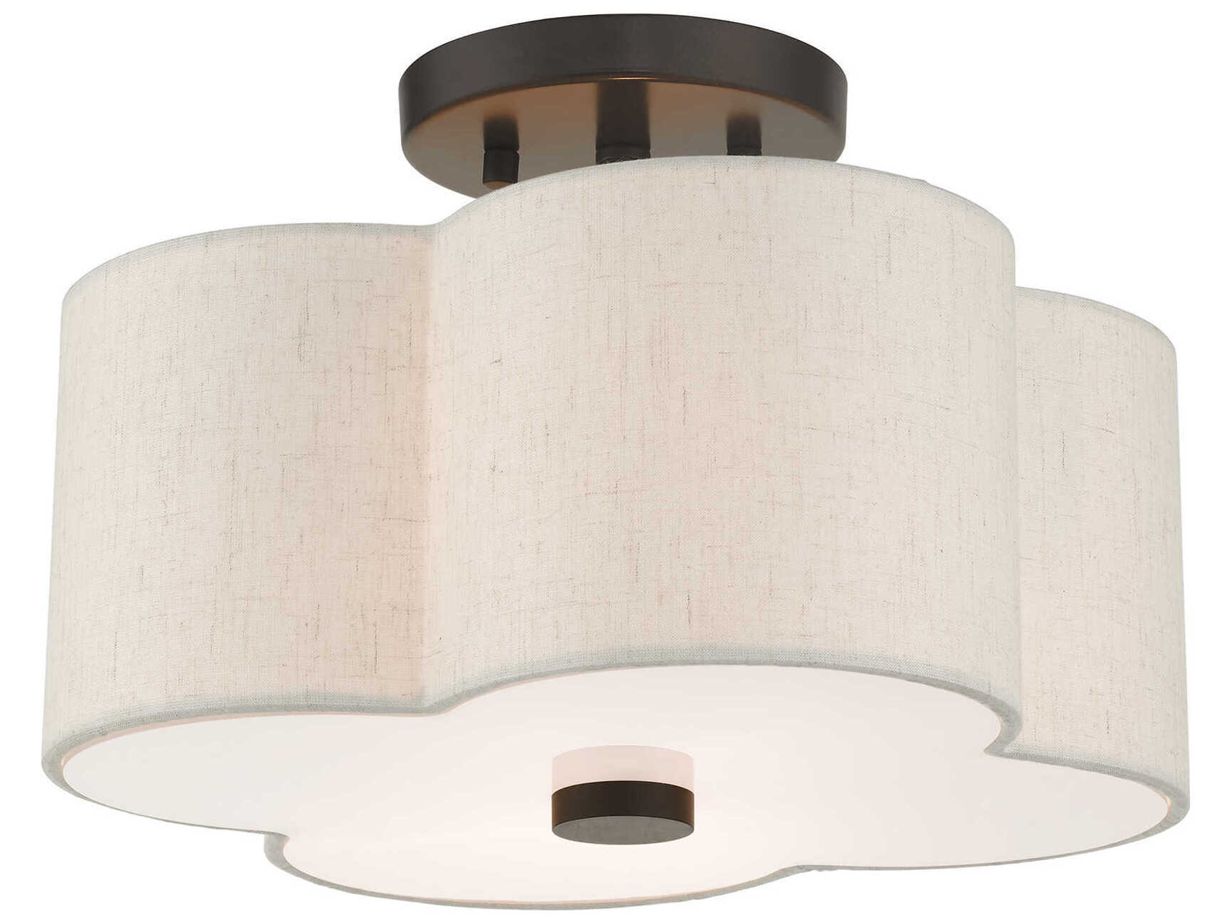 Livex Lighting Solstice 2-Light English Bronze Semi Flush Mount