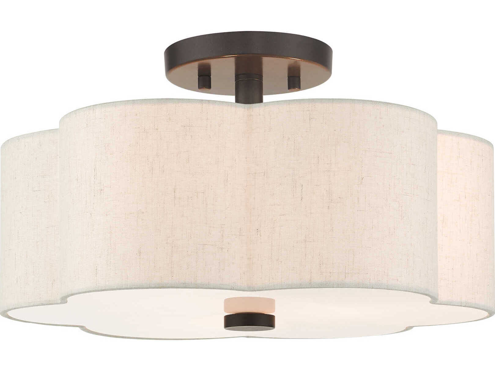 Livex Lighting Solstice 3-Light English Bronze Semi Flush Mount