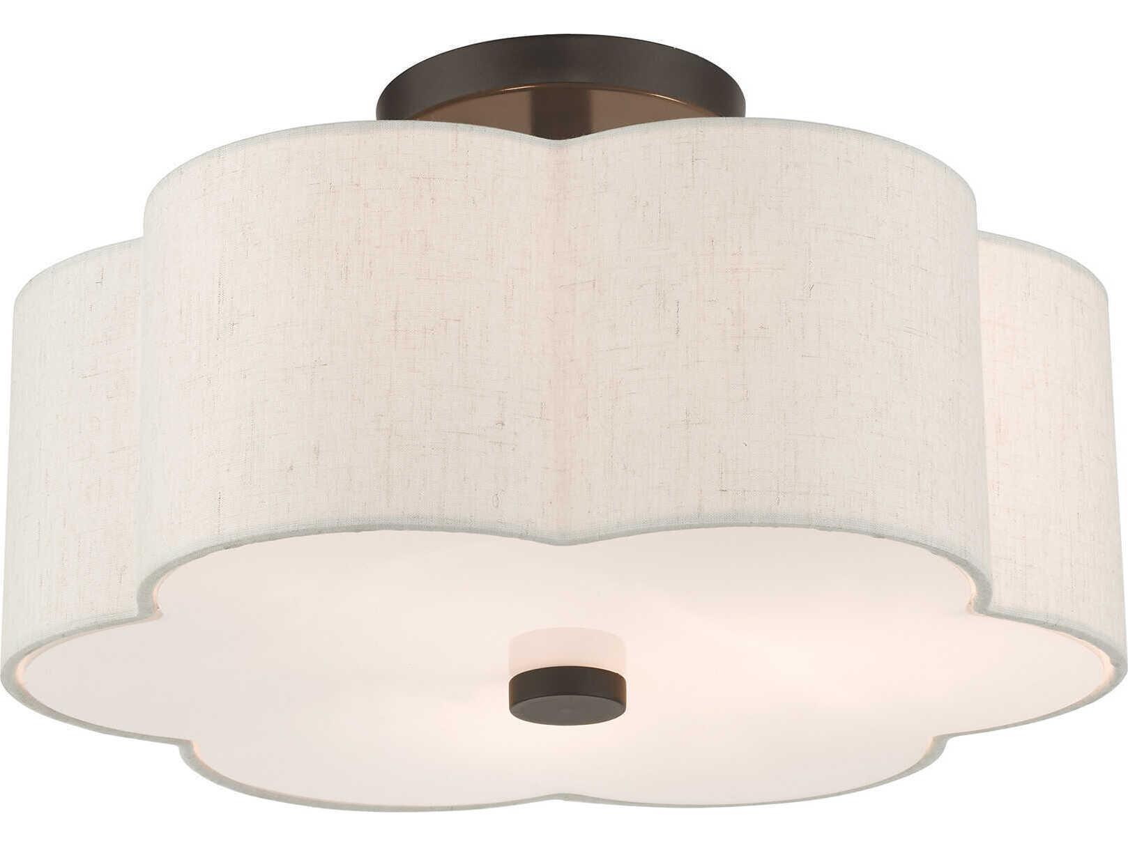 Livex Lighting Solstice 3-Light English Bronze Semi Flush Mount