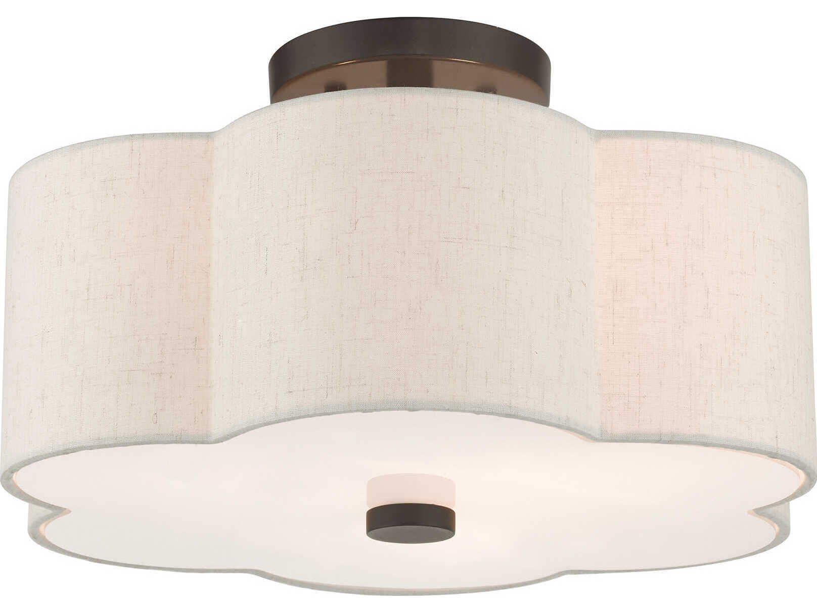 Livex Lighting Solstice 3-Light English Bronze Semi Flush Mount