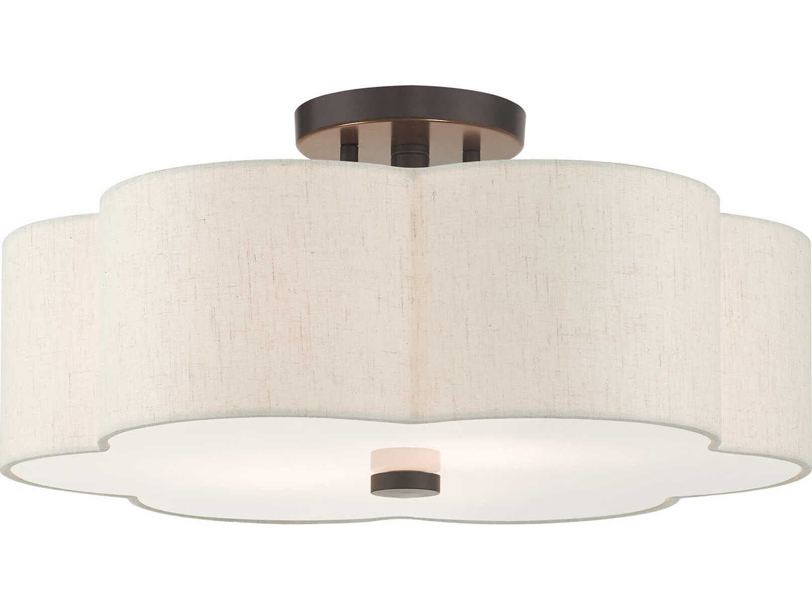 Livex Lighting Solstice 3-Light English Bronze Semi Flush Mount