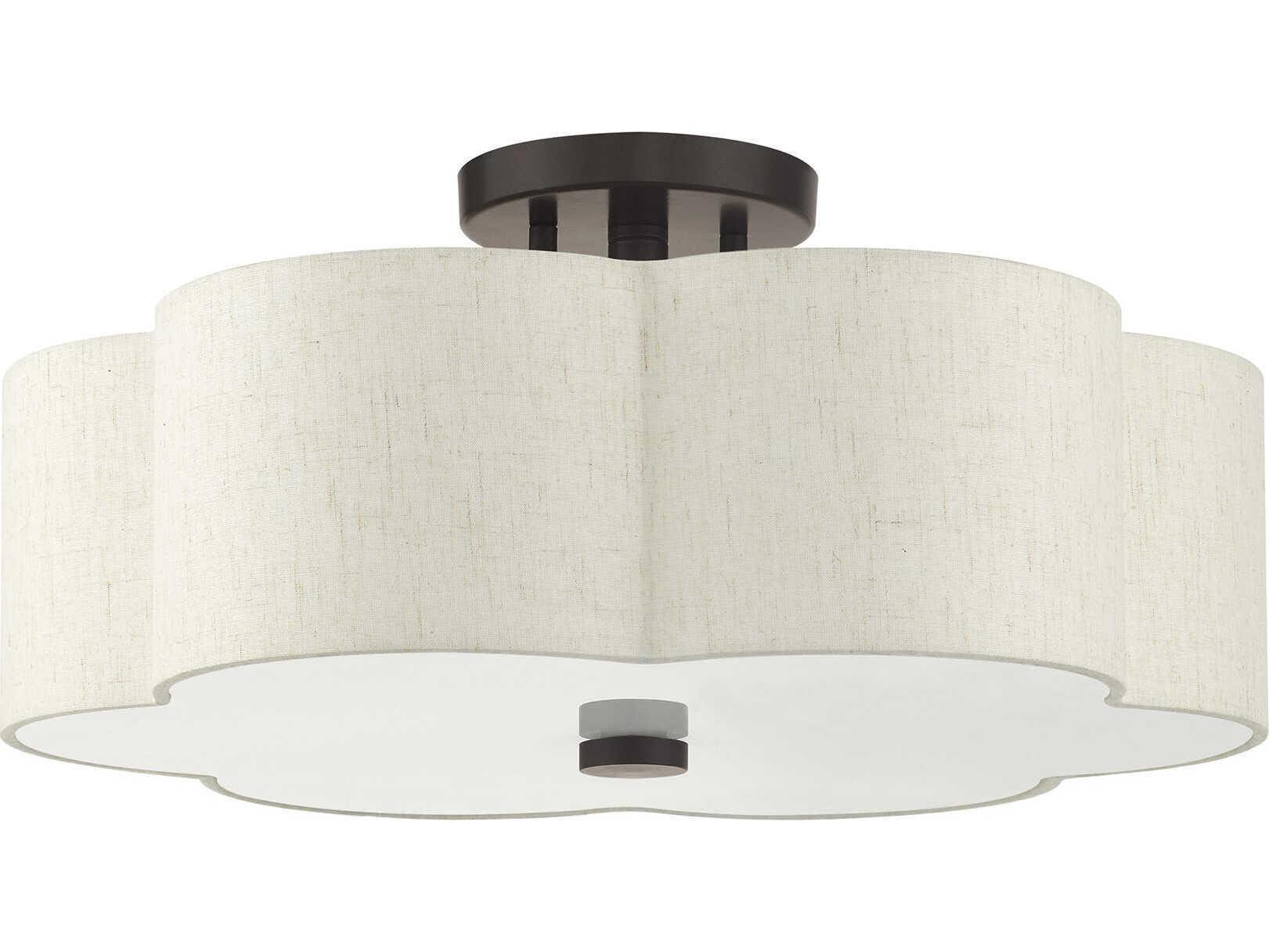 Livex Lighting Solstice 3-Light English Bronze Semi Flush Mount