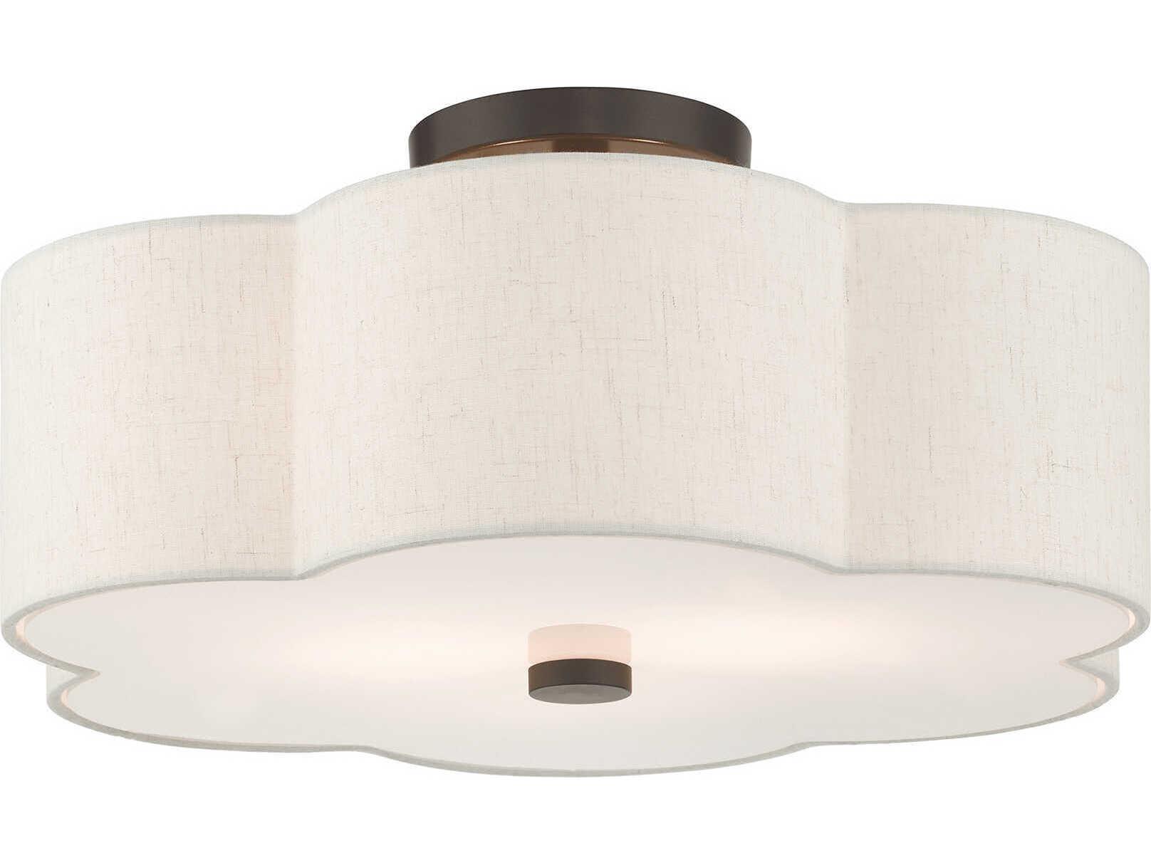 Livex Lighting Solstice 3-Light English Bronze Semi Flush Mount