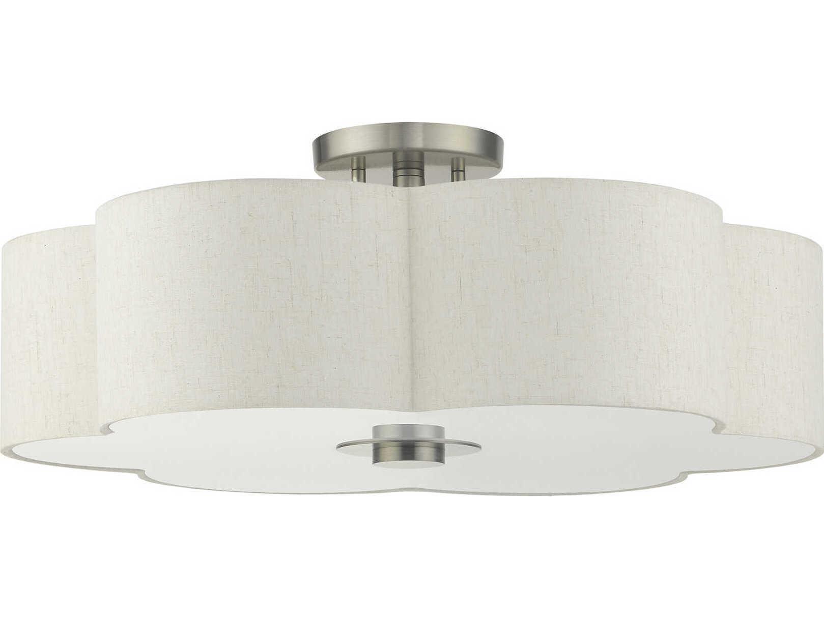 Livex Lighting Solstice 5-Light Brushed Nickel Semi Flush Mount